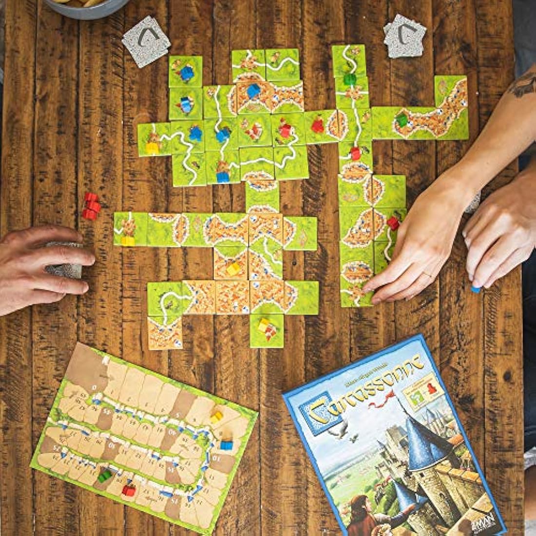 Z-Man Games | Carcassonne | Board Game | Ages 7+ | 2-5 Players | 45 Minutes Playing Time