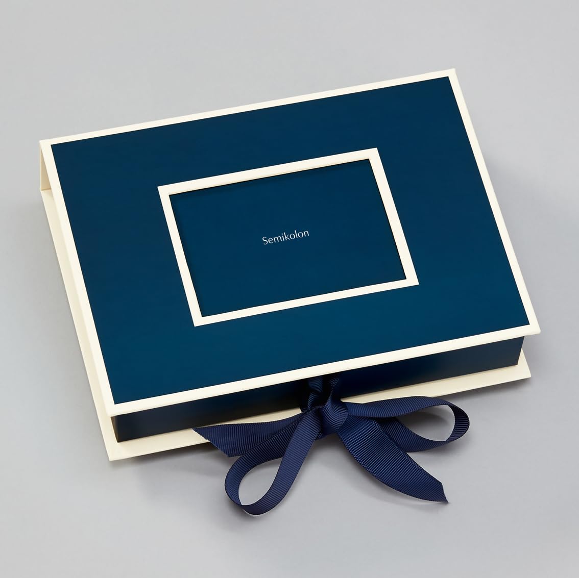 Semikolon 352510 Small photo box with insert window - 20.7 x 15.3 x 4.7 cm - for 13 x 18 cm photos - navy blue