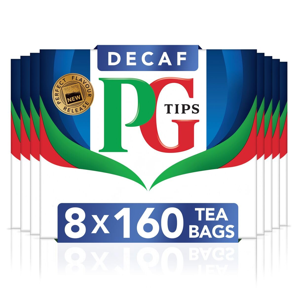 PG Tips Decaf Tea Bags Bulk | Decaffeinated Teabags | Smooth & Refreshing Black Tea| Perfect Flavour Release | 8 x 160 Tea Bags | 1280 Plant Based