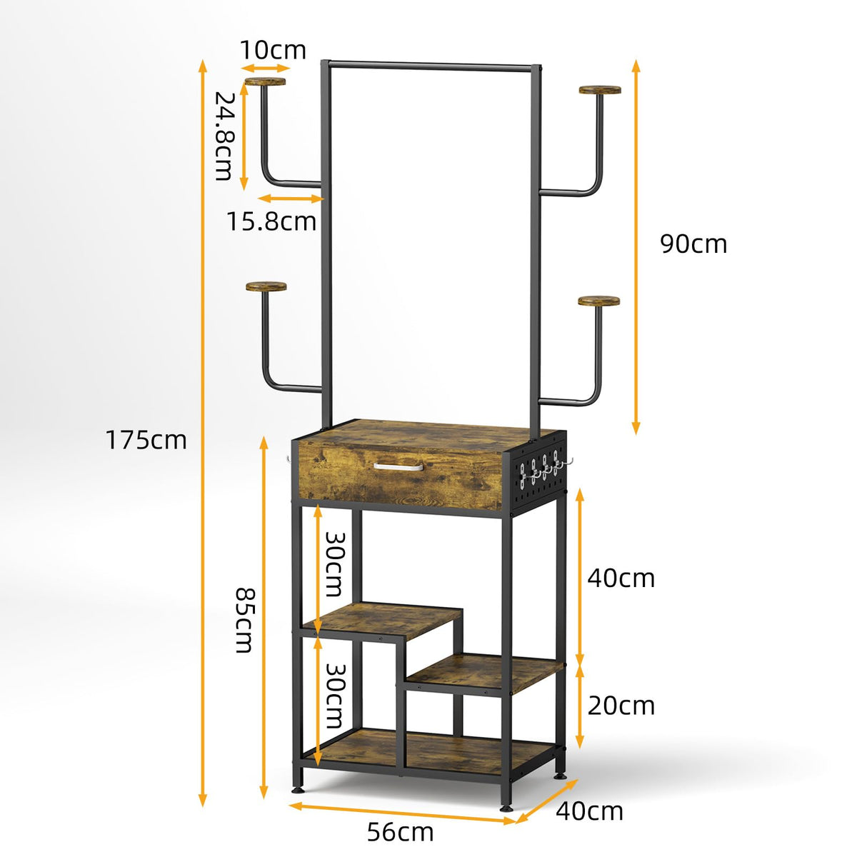 tonchean Motorcycle Helmet Stand with Drawer