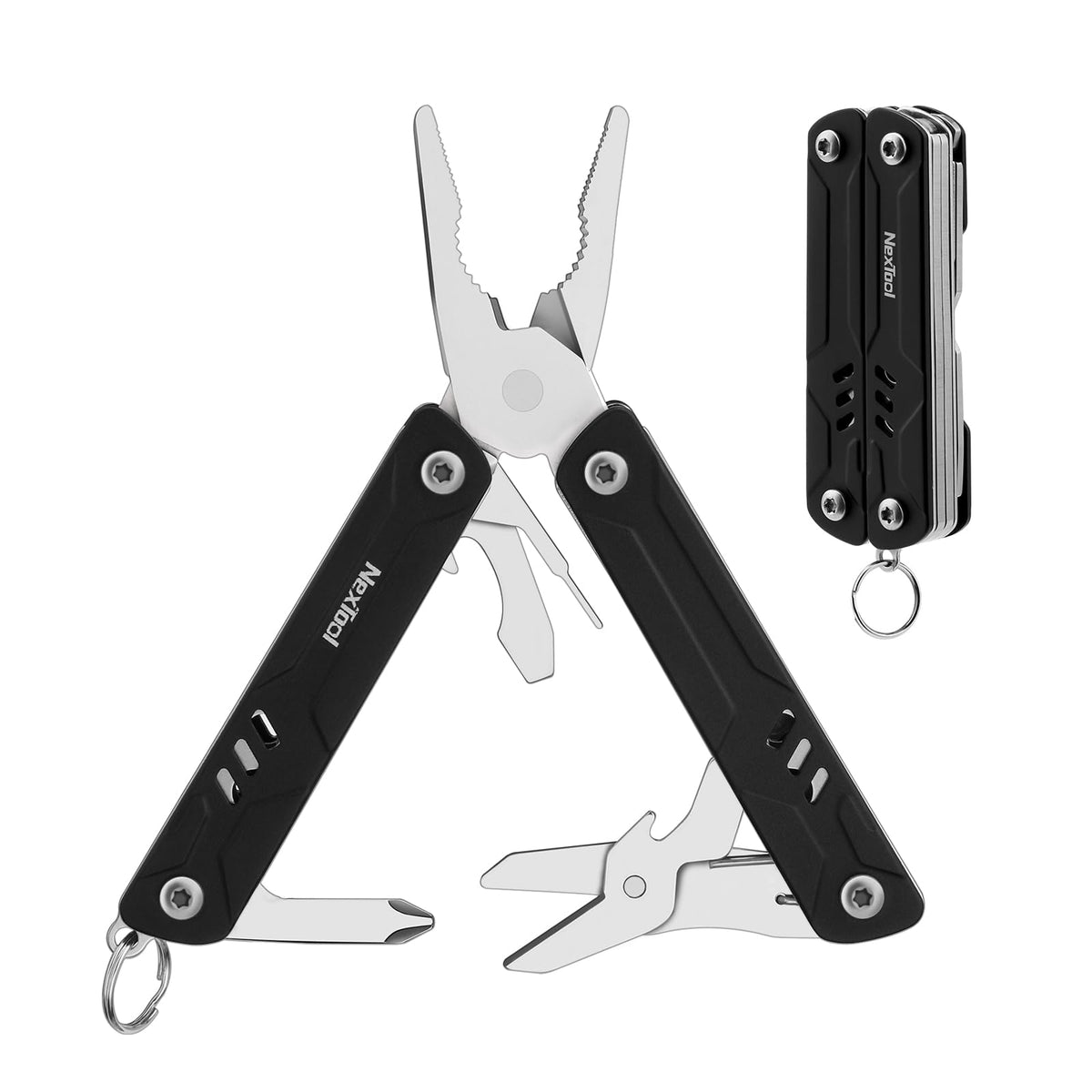 NexTool TSA Multitool, Mini Sailor Lite Multi Tool 11 in 1, Multitools with Scissors, Screwdriver, Camping Accessories for DIY, Fishing,