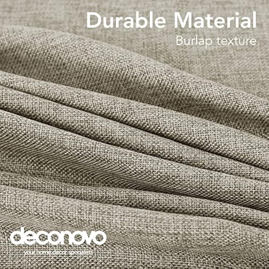 Deconovo - Waterproof Linen Effect Decorative Patio Tablecloth 137 x 200 cm - Linen