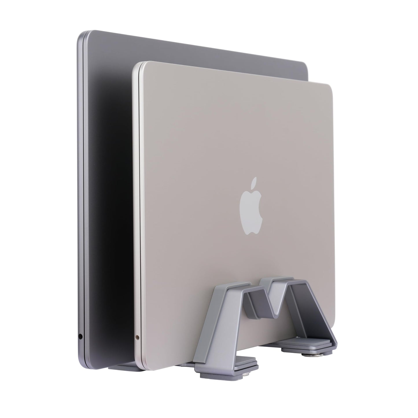 Psitek Adjustable Dual Vertical Laptop Stand Holder - Supports 2 Devices 6061 Aluminum, Universal Fit for All Laptops - Fashion Design