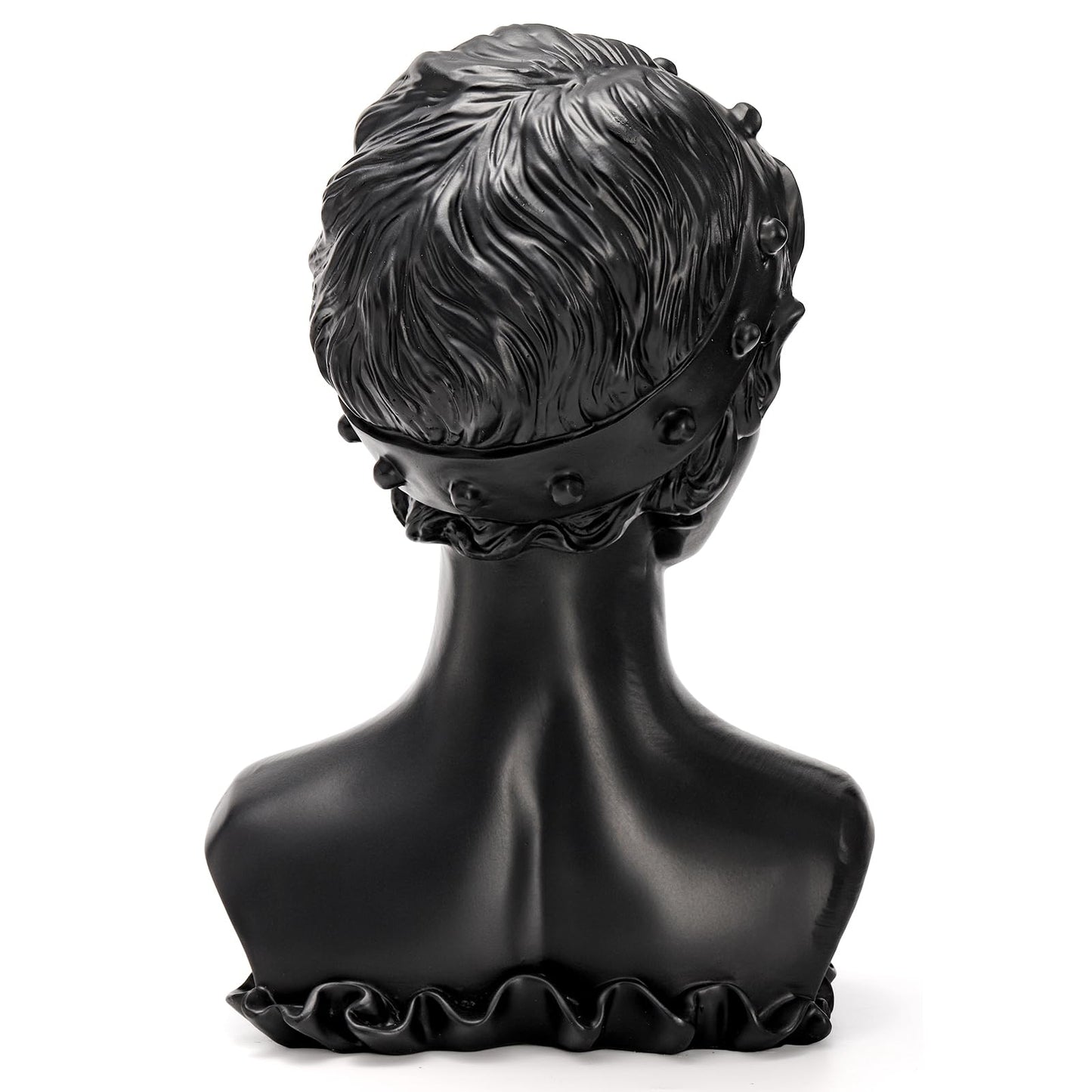 SOUJOY Jewelry Display Stand, Beauty Bust Mannequin Earring Stand, Black Resin Pendant, Boutique Display Holder Organizer for Show Jewelry, Necklace