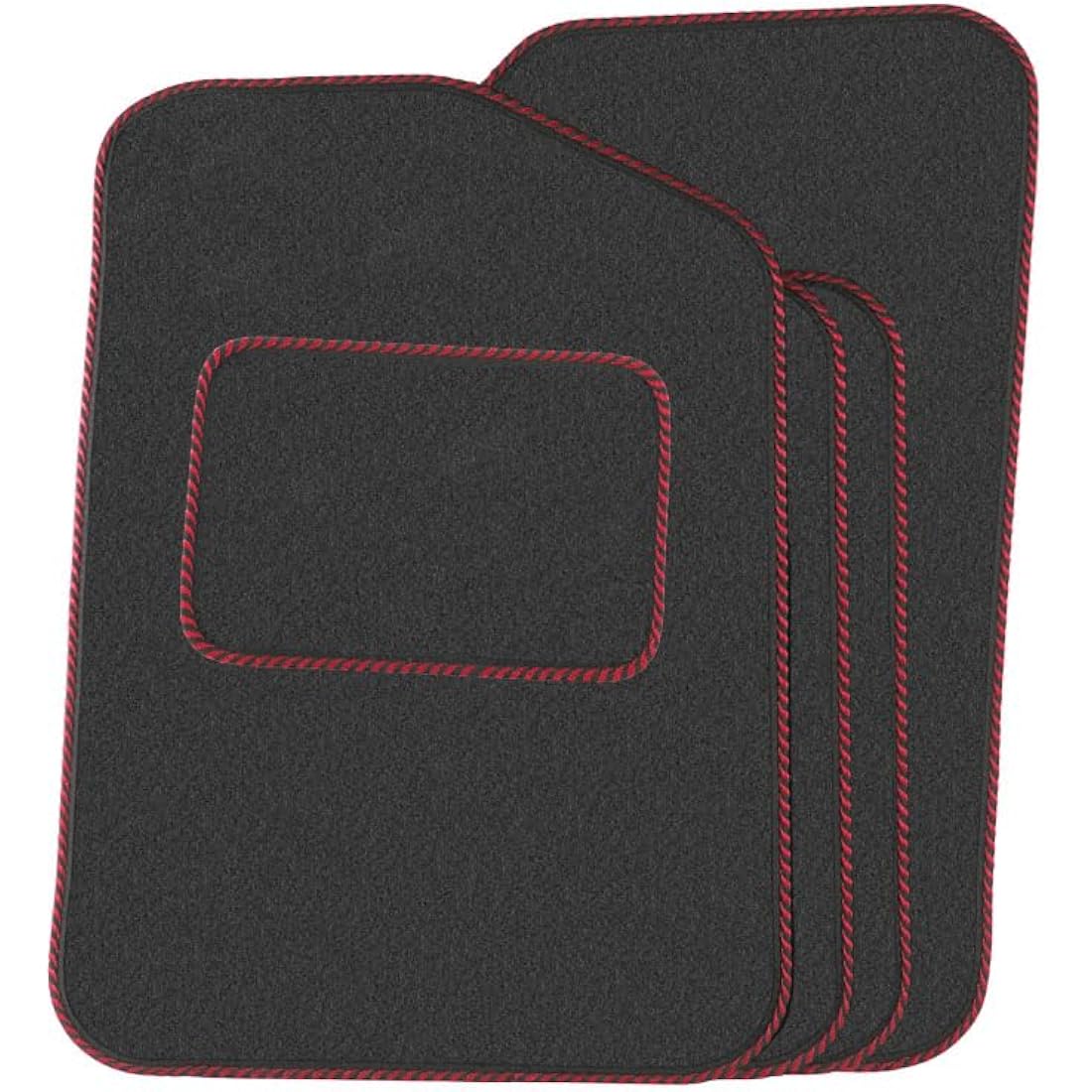 Precision 500 Logo On Black Car Mats For Fiat 500 2013-2020 Classic Silver Twist - SS Mats