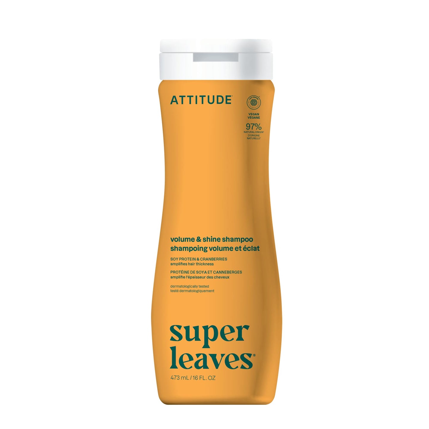 ATTITUDE Volume and Shine Hair Shampoo, EWG Verified, For Thin Hair, Naturally Derived Ingredients, Vegan and Plant Based, Soy Protein And
