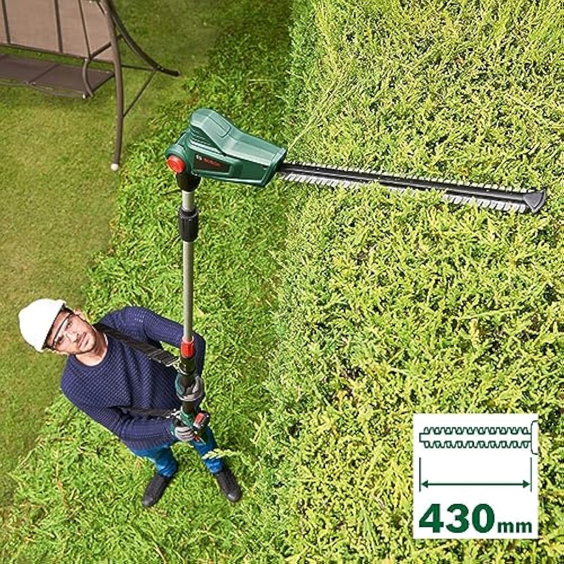 Bosch Cordless Telescopic Hedge Trimmer UniversalHedgePole 18 (Without Battery and Charger)