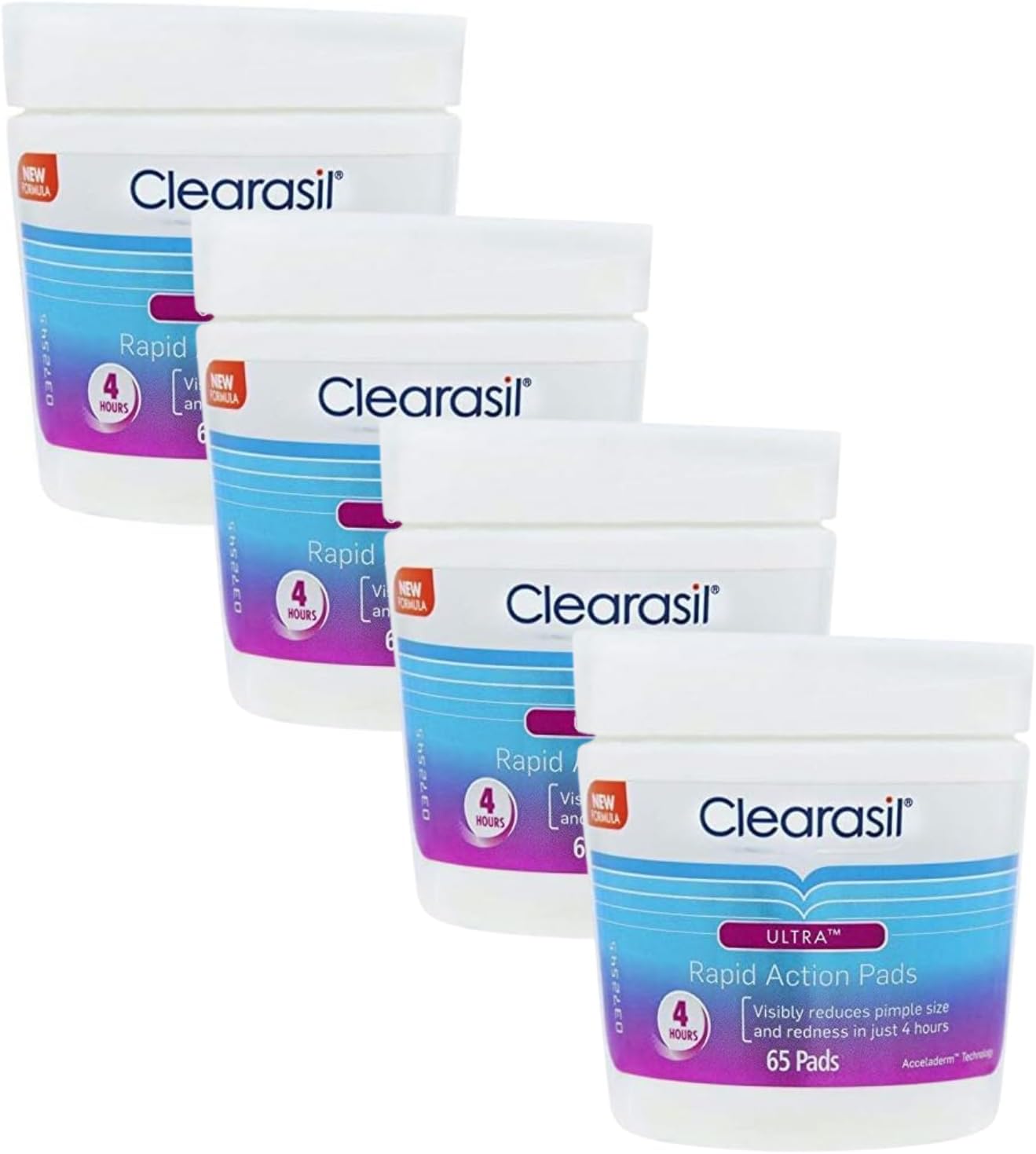 Clearsil 4-In-1Ultra Rapid Action Face Wipe Pads 65, (pack of 4). New but no original packaging