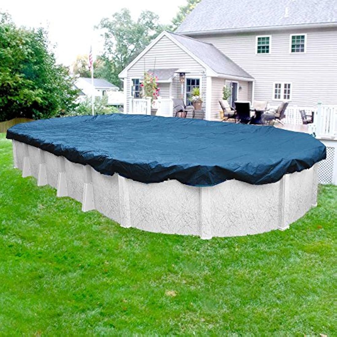 Pool Mate 352141-4PM Heavy-Duty Oval Winter Pool Cover, 21 x 41-ft. Pool