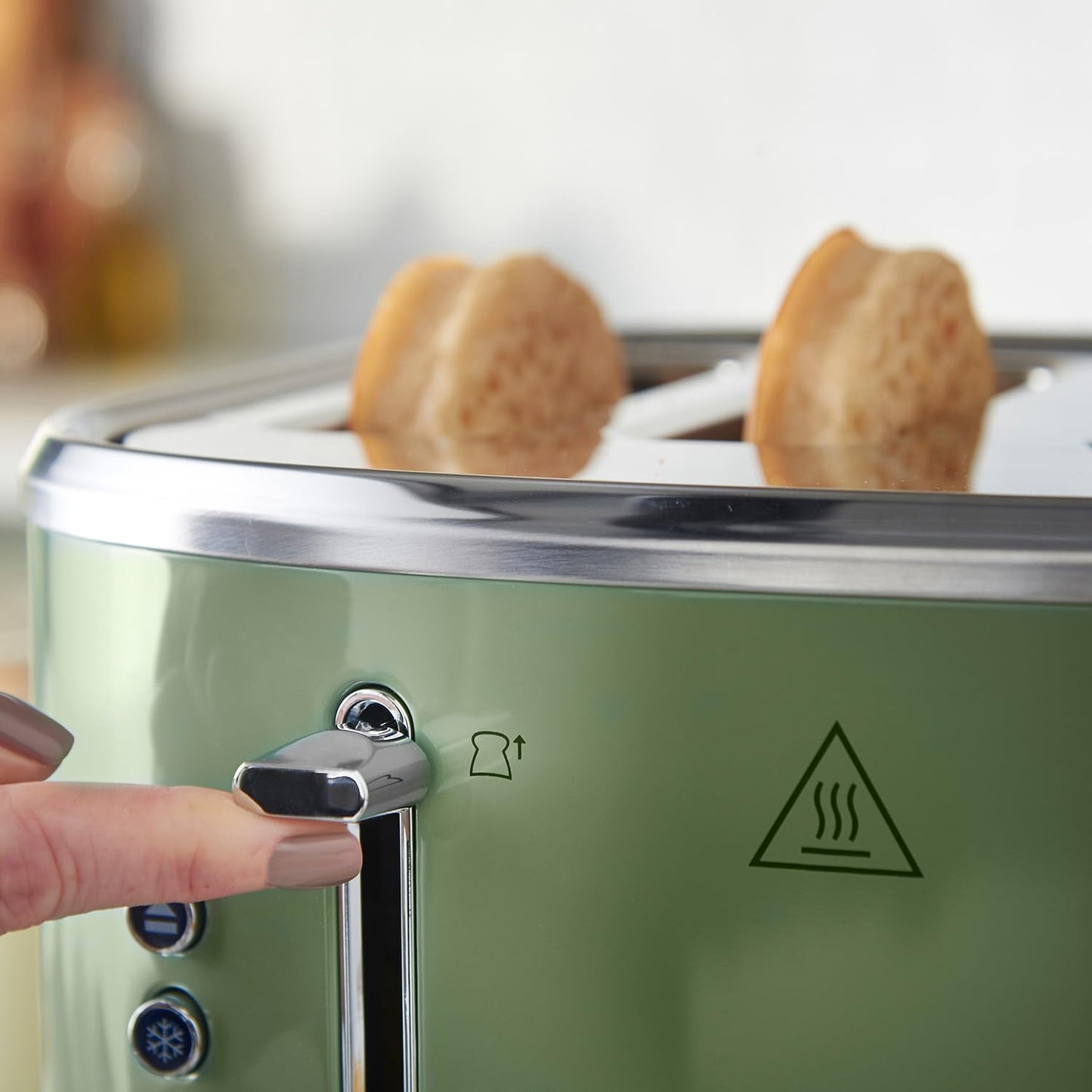Russell Hobbs Toaster 4 Slice (Independent & Extra wide slots, 6 Browning levels, Frozen, cancel & reheat features with blue indicator light,
