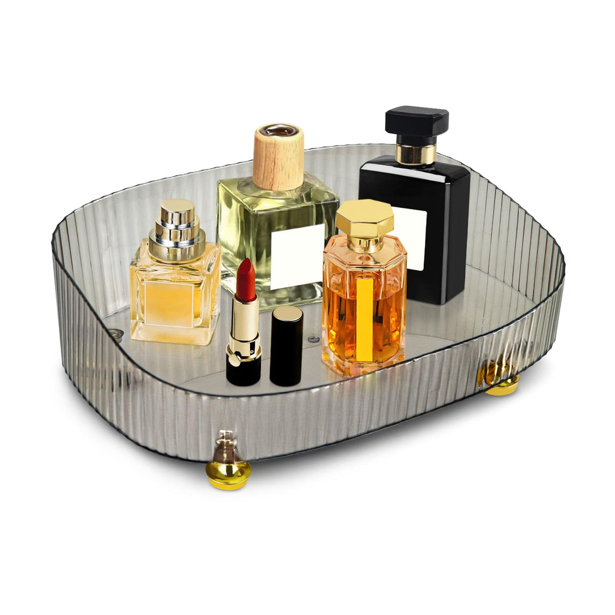 Mulaibdin Perfume Tray for Dresser, Perfume Organiser Tray Plastic, Bathroom Trays for Toiletries, Decorative Trays for Vanity,Bedroom