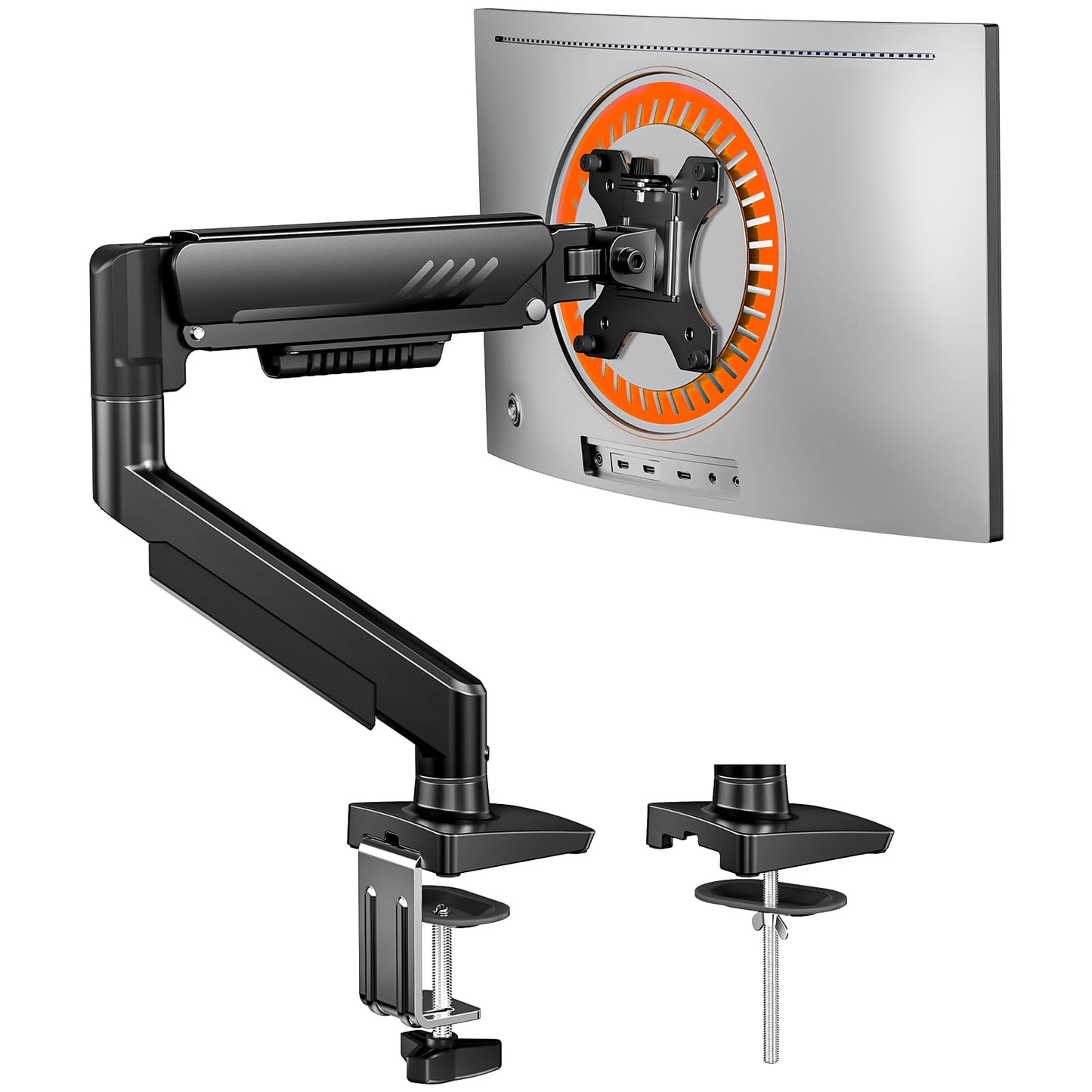 ErGear Single Monitor Arm for 13-34 Inch Screens [Upgraded - Sag-Free] Desk Mount with Tool-Free Quick Installation, Holds up to 9kg, Smooth
