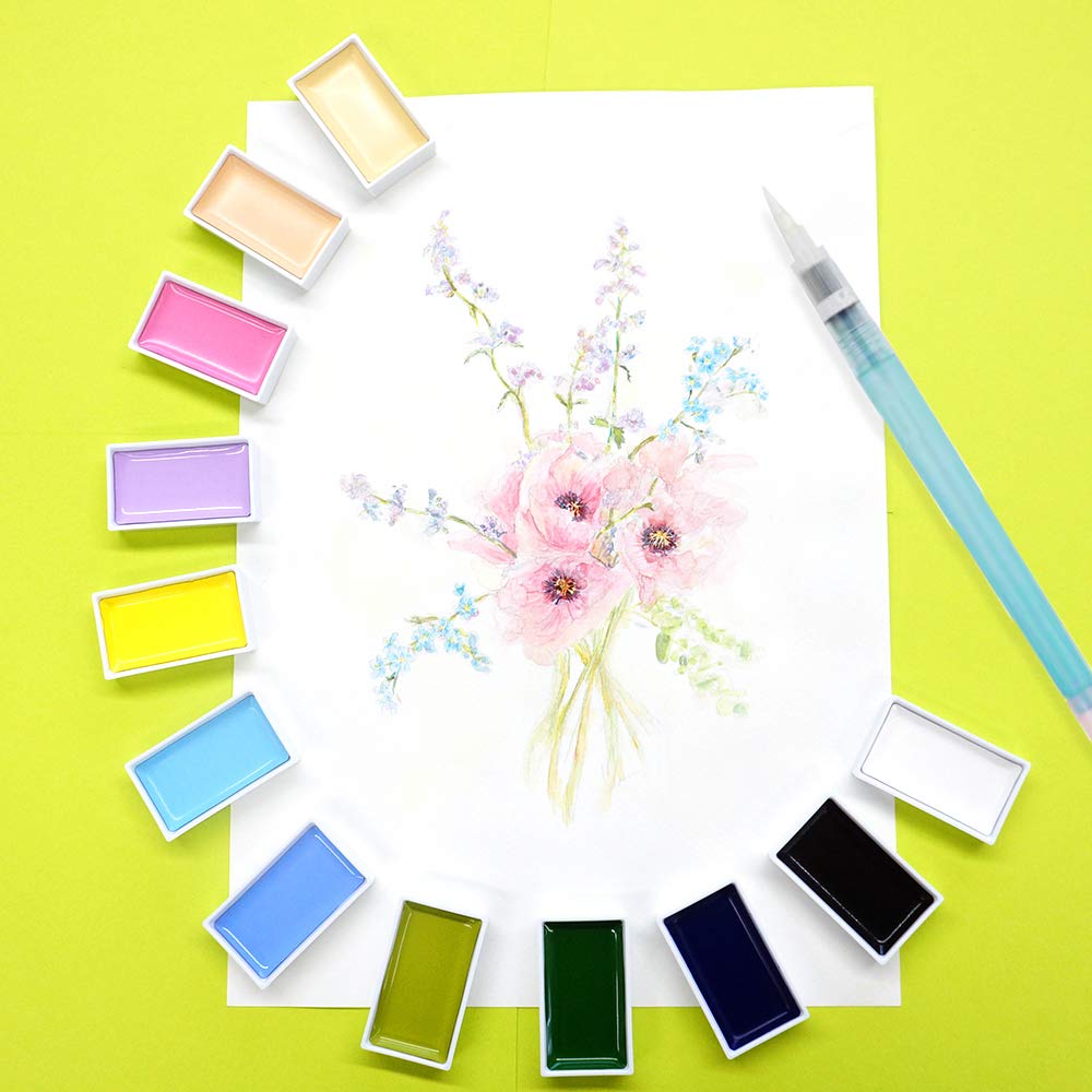 Kuretake ZIG GANSAI TAMBI watercolor set (48 colors set)