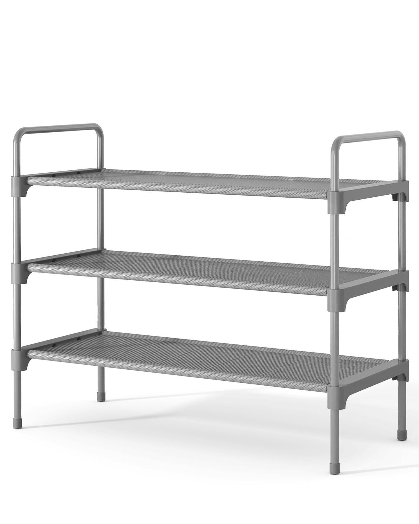 Kitsure Space-Saving Shoe Rack for Closet, 70.0 cm Wide - 3 Tiers, Grey