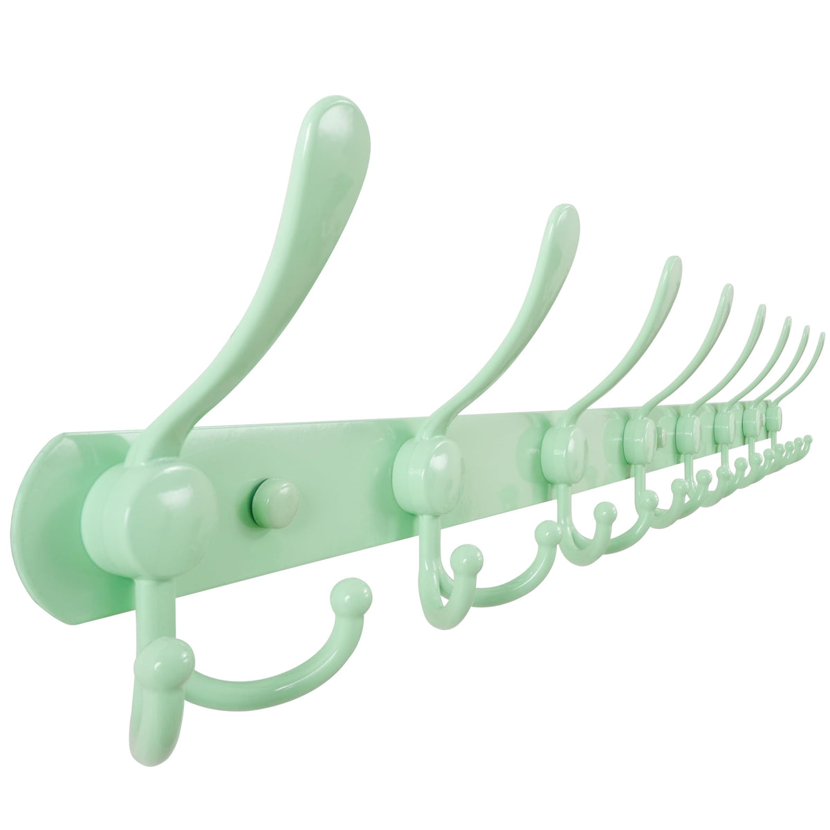 Dseap Coat Rack Wall Mount - 74cm Long 8-Tri-Hooks Heavy Duty Coat Hanger Rail Wall Hooks for Hanging Coats Hats Clothing Clothes Purse Mudroom