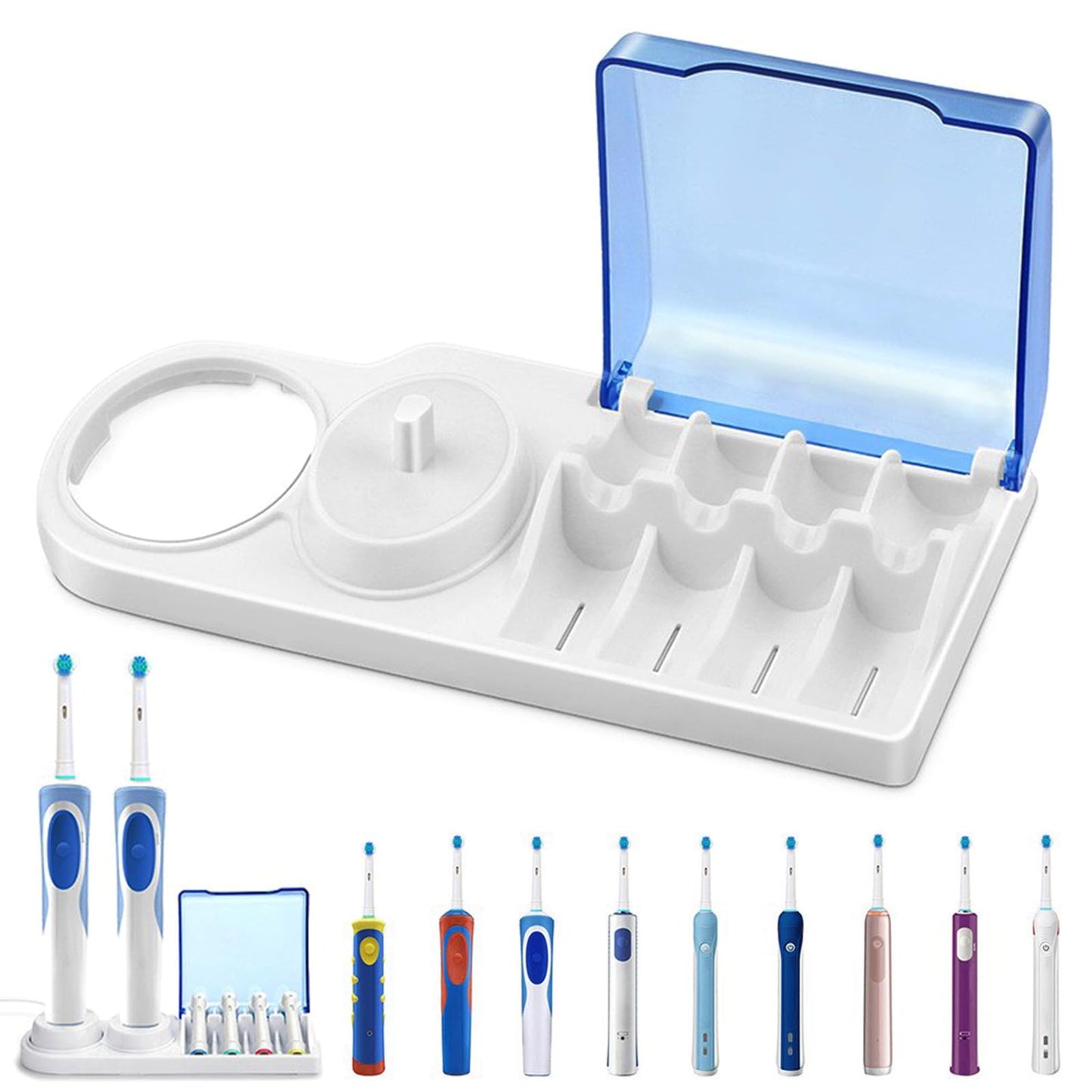 Electric Toothbrush Holder Stand with Stand Slot & Head Holder for Oral B D