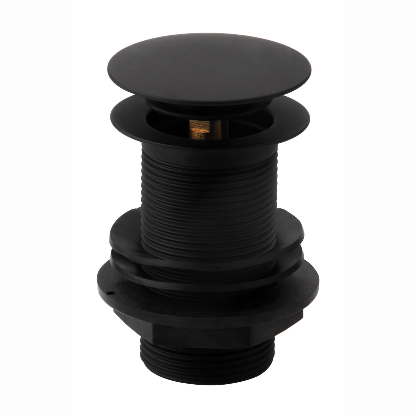 ENKI, W11, Matte Black, Unslotted, Standard 1.1/4" Connection Pop Up Basin Waste Sink Plug, Click Clack, Allows Water to Drain Away, Durable Finish
