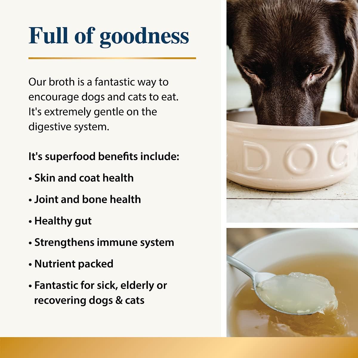 Pets Beef Bone Broth - 3x 500ml | 100% Real & Natural Liquid Bone Broth for Cats & Dogs