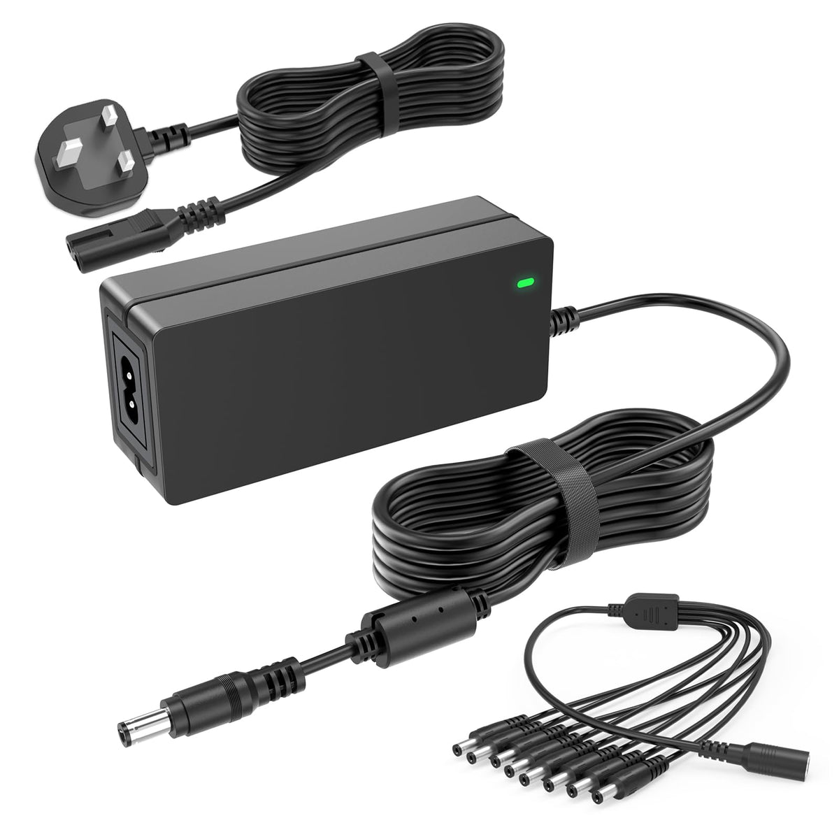 MAREISA CCTV Camera Power Supply, 12V 5A Power Supply for Annke, Lorex, Samsung, Q-See, Night Owl, Swann Cameras and CCTV DVR Surveillance System,