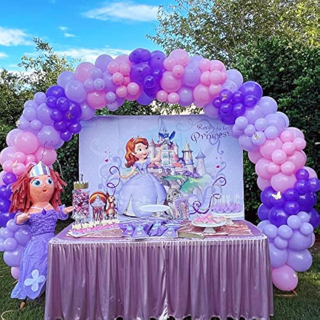 PILIN Balloon Arch Kit Metal Balloon Arch Stand Semicircular Arch for Birthday, Party,Wedding Decoration 2.7M GOLD