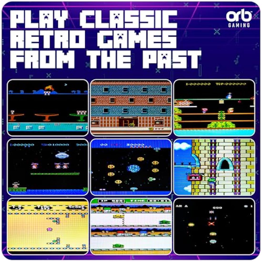 Mini Arcade Machine, handheld console, Plug and Play TV Games, 2 Player, 300 In-Built Games, 8-Bit Retro Arcade Games, 4.3” Full Colour Screen, 2 x Wireless Joysticks, for Men and Women - Thumbs Up!