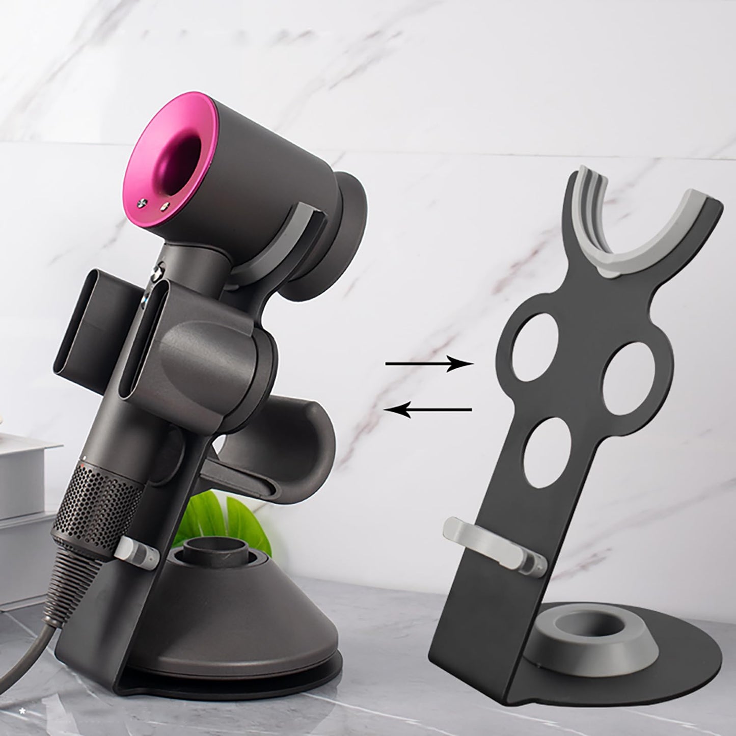 YCHF Supersonic Hair Dryer Holder for Dyson,Blow Dryer Holder,Hair Dryer Holder for Dyson SupersonicAluminum Alloy Bracket, Bathroom Organizer,Size: