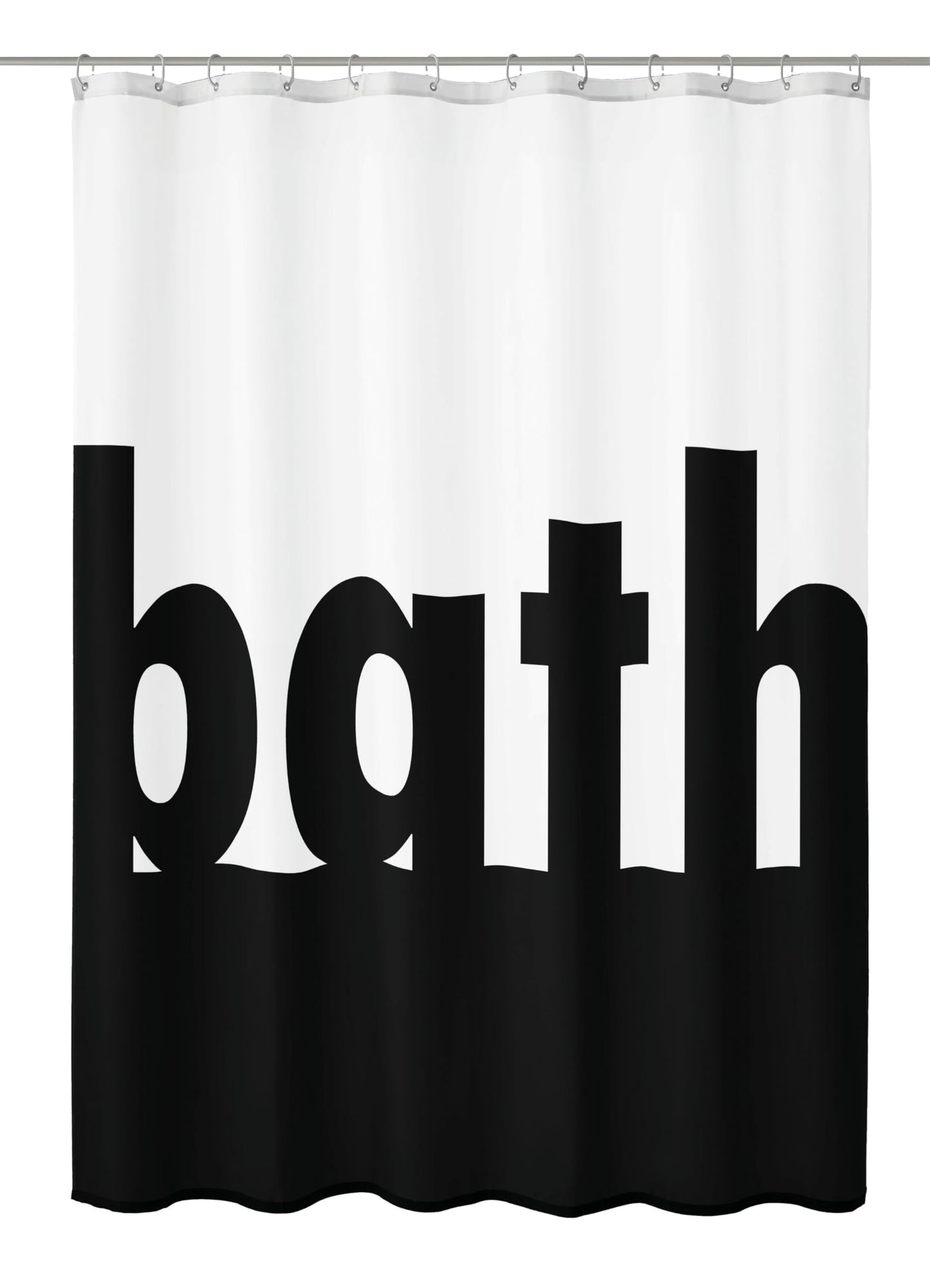 Kleine Wolke Shower Curtain, Polyester, Black White, 180x200 cm