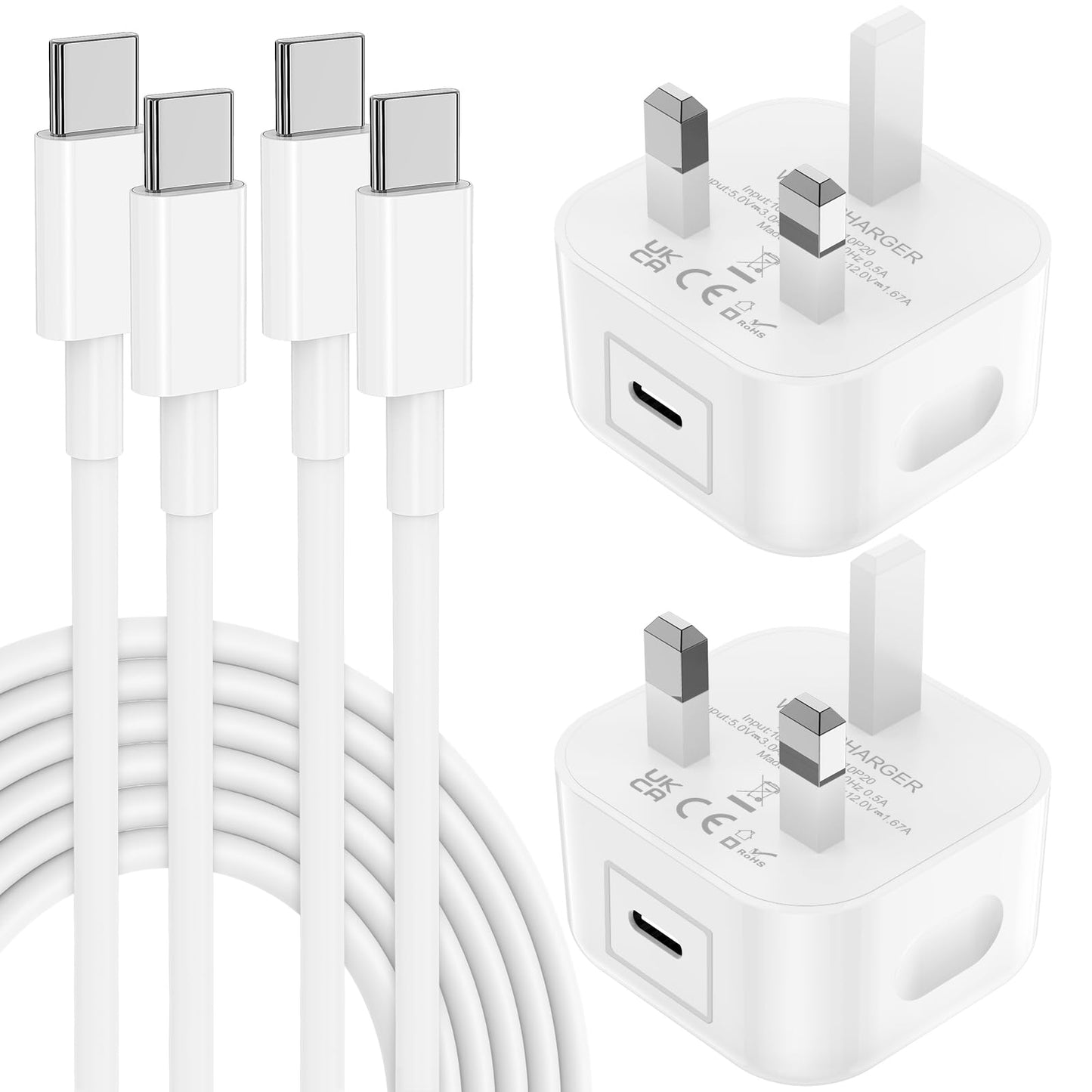 iPhone 17 16 15 Fast Charger, 20W USB C Charger Fast Charging Plug and 2M Type C to C Cable Lead for Apple iPhone 17 Pro Max/17 Air/16 Pro Max/16/15