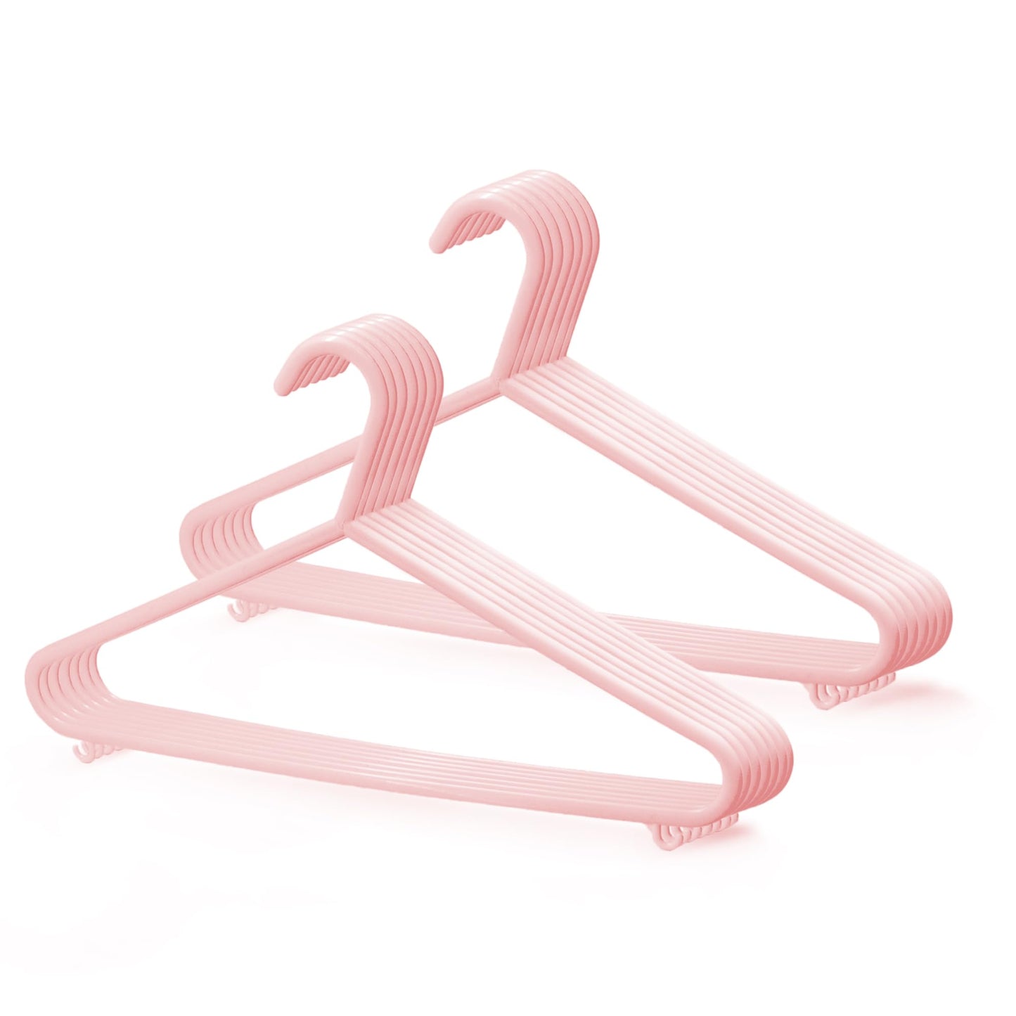 KEPLIN Adult Plastic Coat Hangers - Strong Clothes Hangers for Clothes Rail & Closet, Clothing Hanger with Suit Pants Trouser Bar and Clips