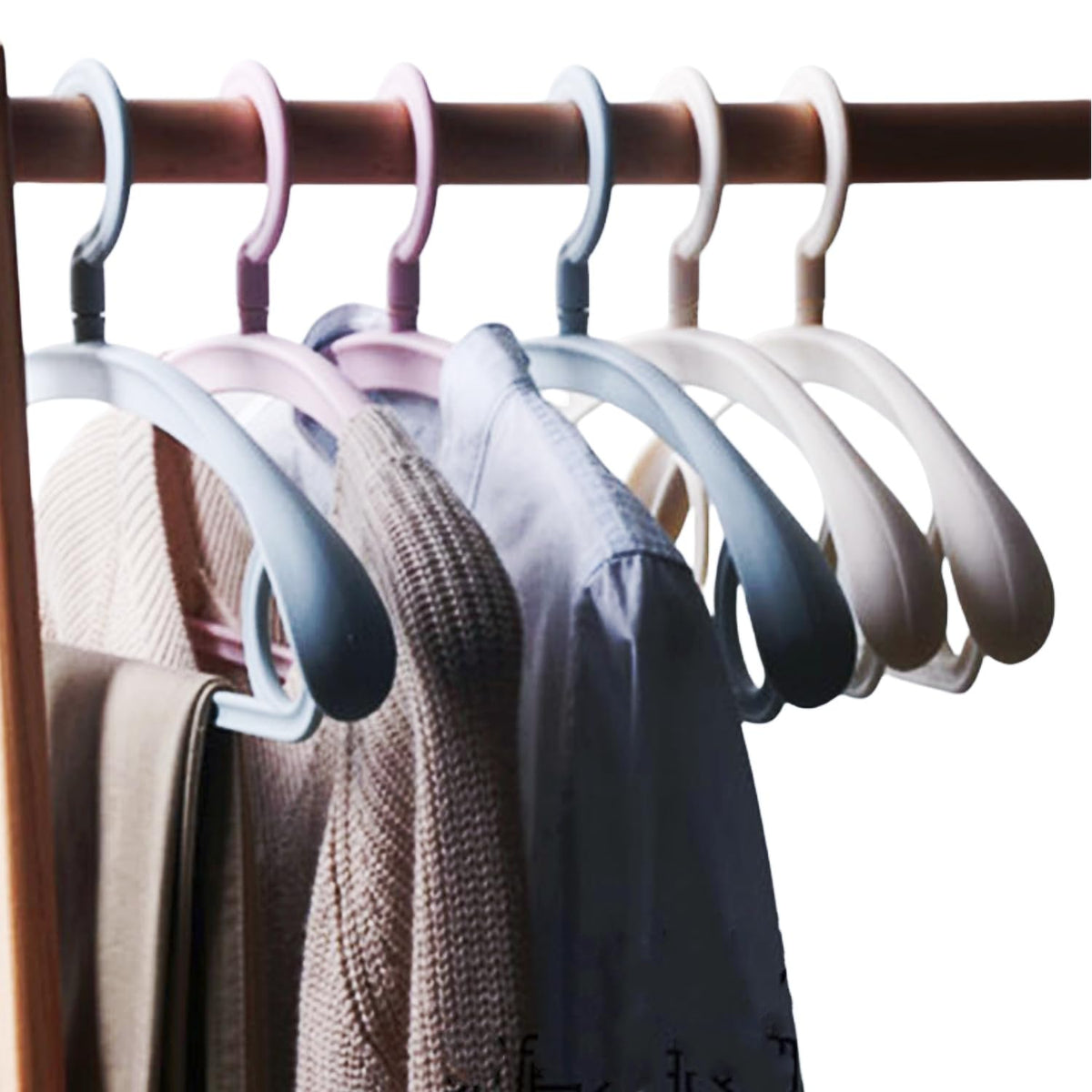 Trrcylp Heavy Duty Coat Hangers Swivel Wide Shoulder Jacket Hanger Kahki