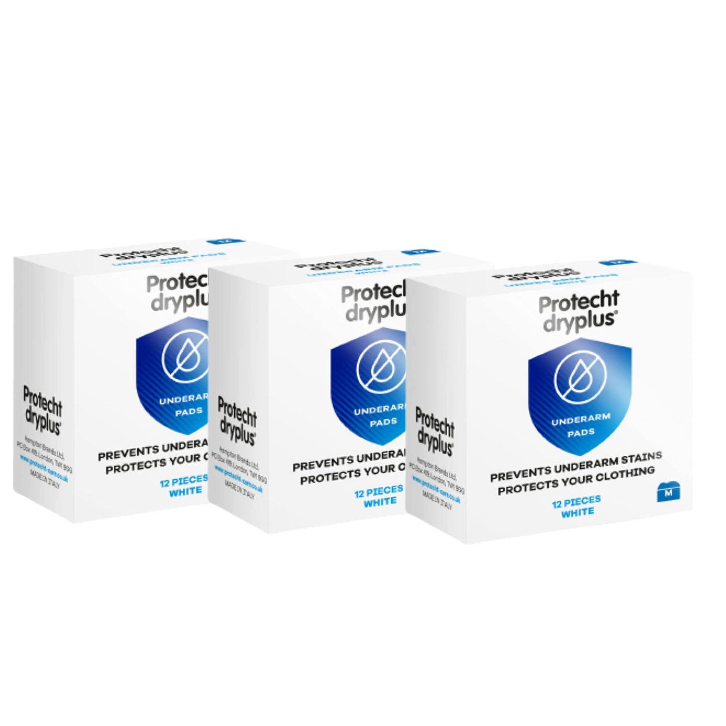 Protecht DryPlus Underarm Pads, Anti Sweat Pads, Invisible, Comfortable, Super Absorbent self Adhesive Pads to Keep Underarm Dry, Single use for Men