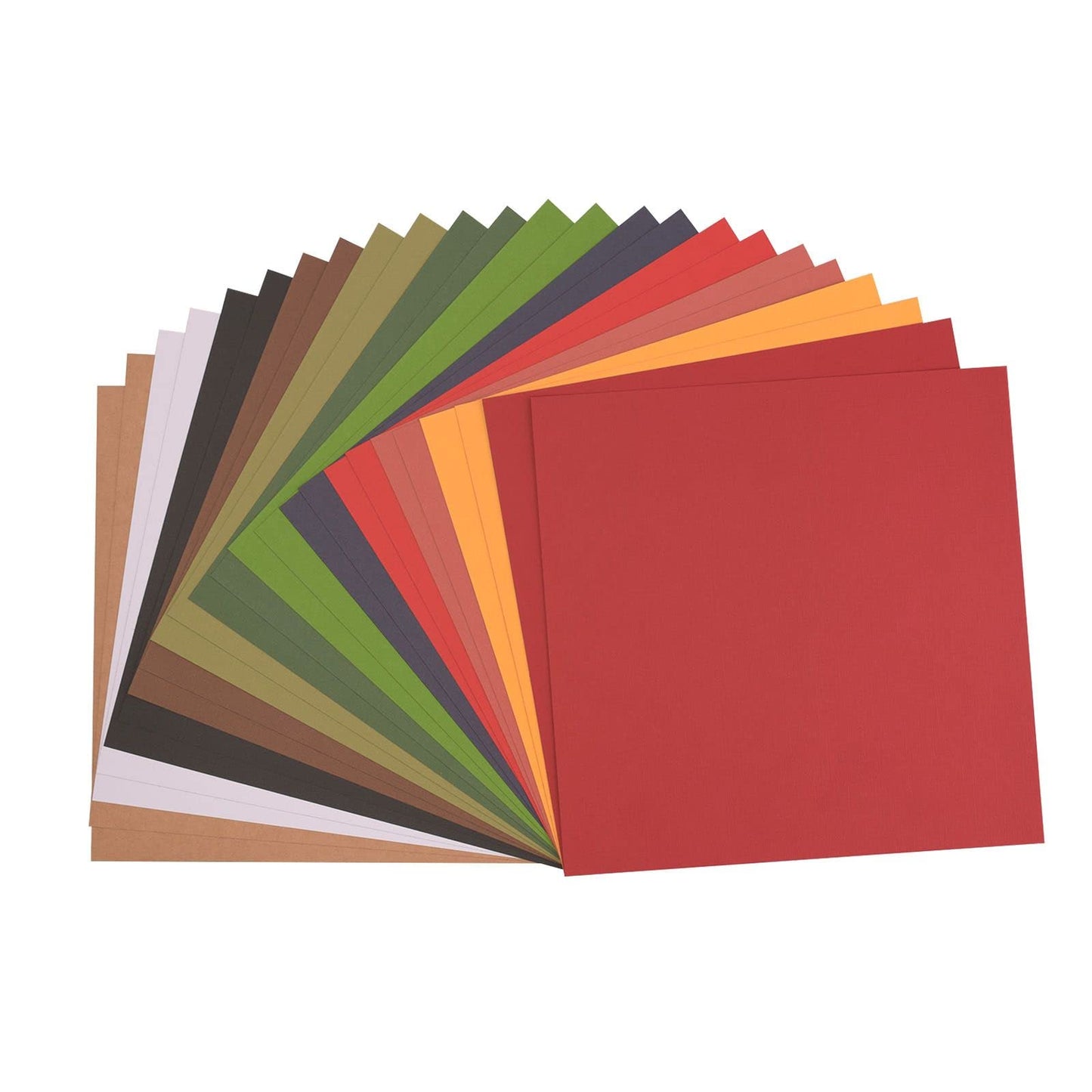 Florence Cardstock Textured Multicoloured - Coloured Card Making Supplies 12 x 12 inch - Christmas - 24 Sheets - Coloured Paper for Scrapbooking, Card