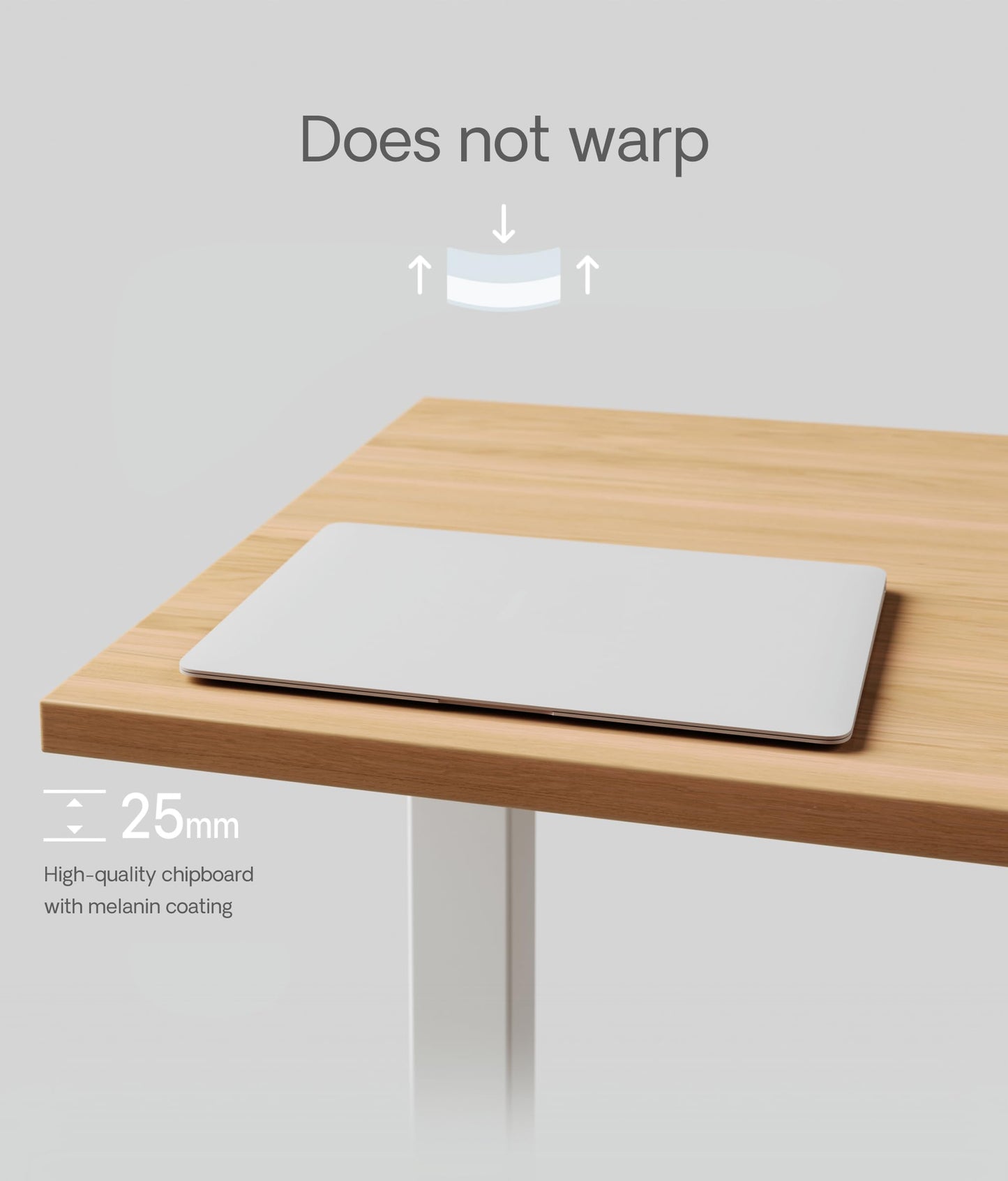 Desktronic Table Top 140 x 70 cm Desk Top - Perfect for Height-Adjustable Desks, Dining Tables and More - Made in Europe