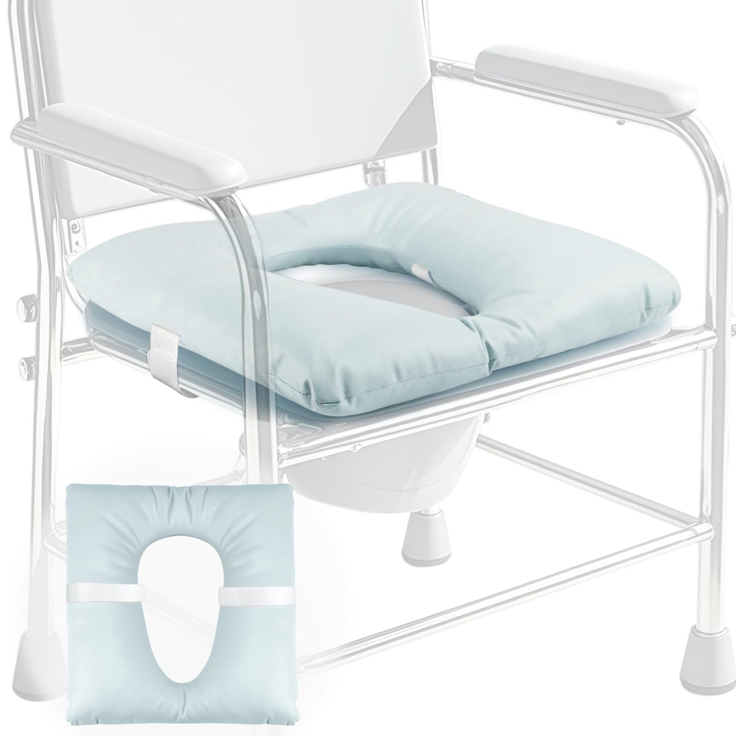 RoamReady Bedside Commode Cushion, Seniors Portable Seat Cushion for Toilet