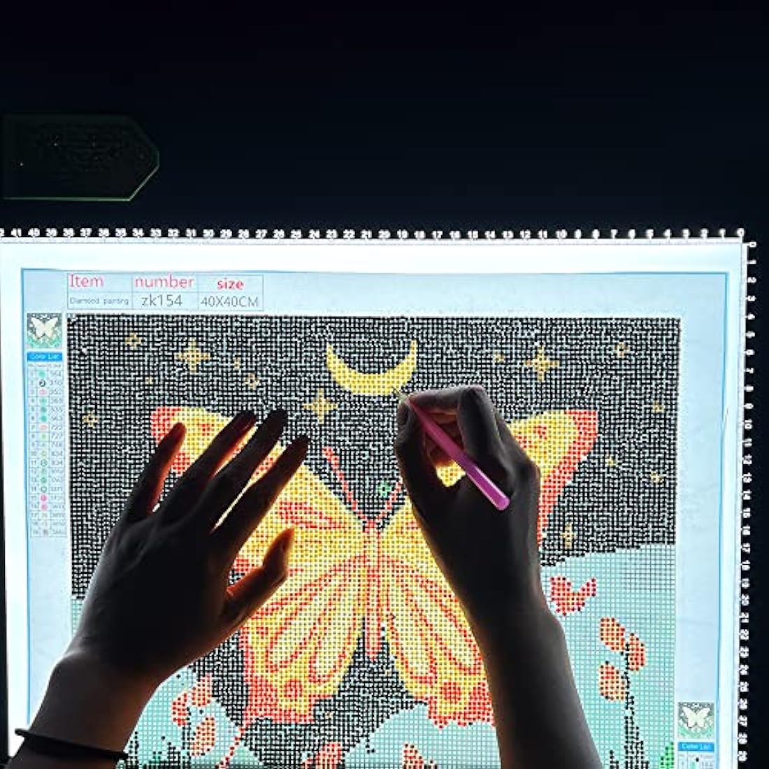 HSK A2 Artist tracing Light Box Copy Table,12V2A Adapter Power Dimmerable 5000 Lux Lock Button Artcraft Light Pad for Tatto Drawing, Sketching, Animation,Diamond Painting