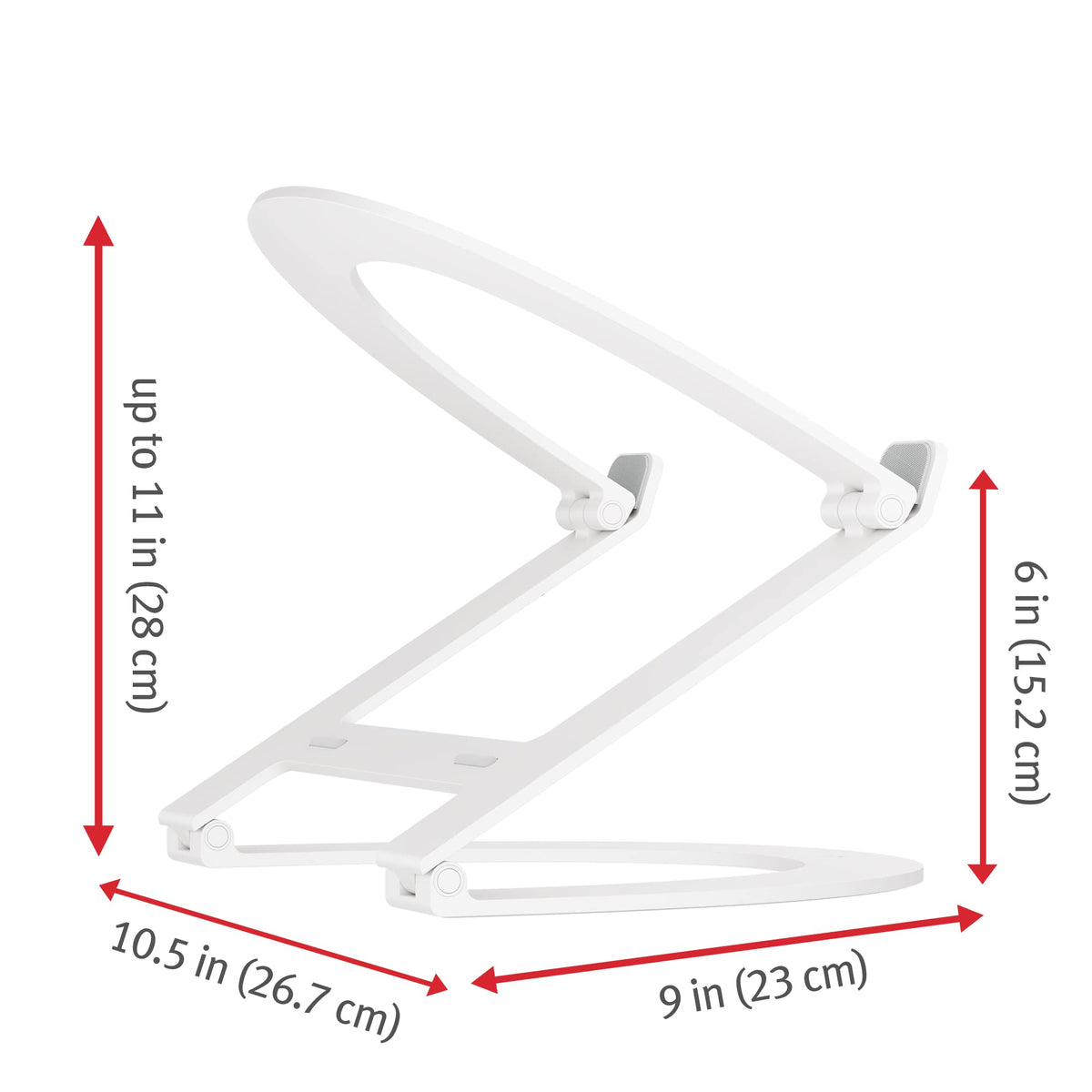 Twelve South Curve Flex | Ergonomic Height & Angle Adjustable Aluminum Laptop/MacBook Stand/Riser, fits 10"-17", folds flat for portability -travel