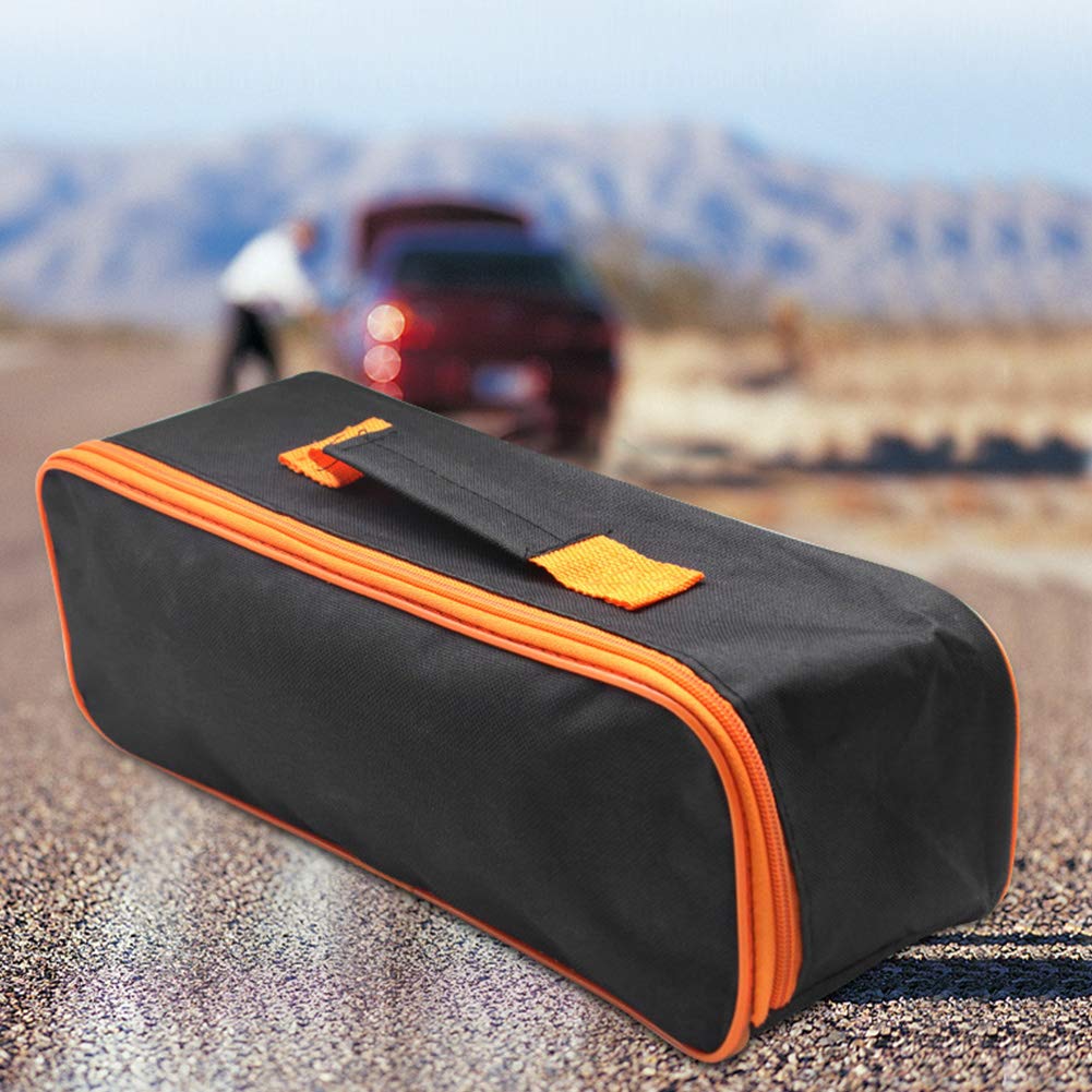 Fiacvrs Pouch Car Vacuum Cleaner Tool Bag Portable Zipper Closure Storage Case Durable (black)