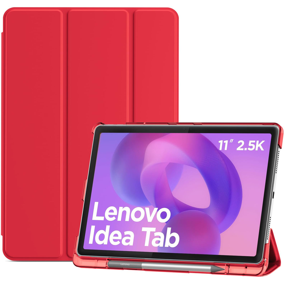 ProCase Folio Case for Lenovo Idea Tab 11" 2025/K11 Gen 2 with Pen Holder, Lenovo Idea Tab 11 Inch TB-336ZU/336FU Slim Stand Tri-Fold Hard Shell