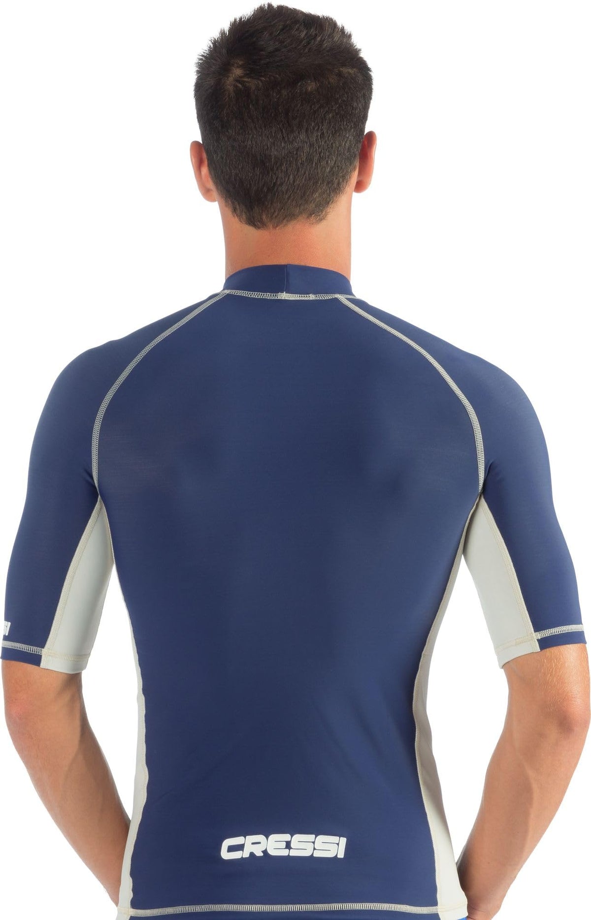 Cressi Men's Lycra Skin Long Sleeve Rash Guard UV Sun Protection (UPF) 50+, Blue, M/3 (38/40)