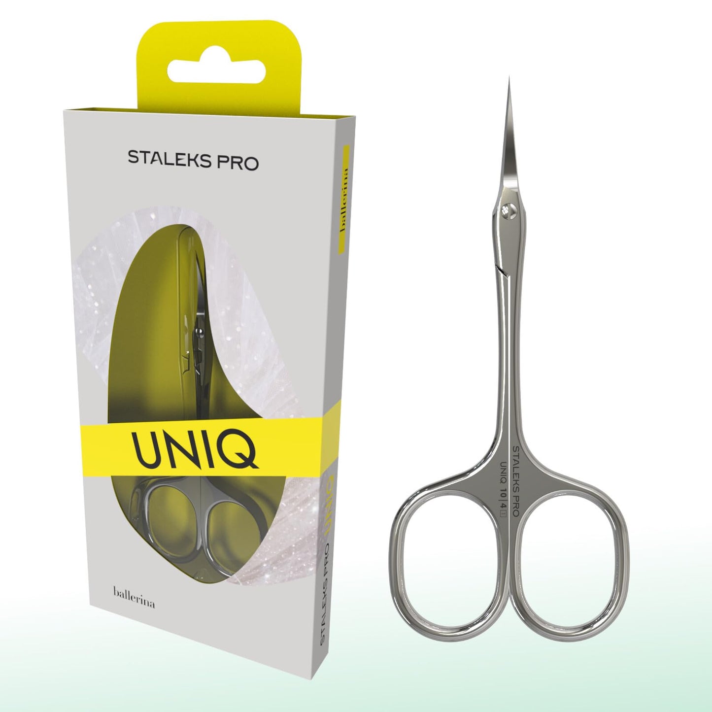 STALEKS PRO UNIQ Professional Cuticle Scissors ?Ballerina? Uniq 10 Type 4 SQ 10/4
