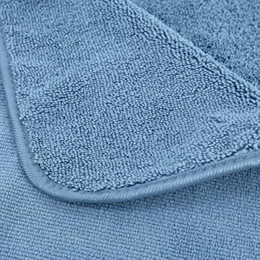 POLYTE Quick Dry Lint Free Microfibre Bath Towel, 76 x 145 cm, Pack of 4 (Blue)