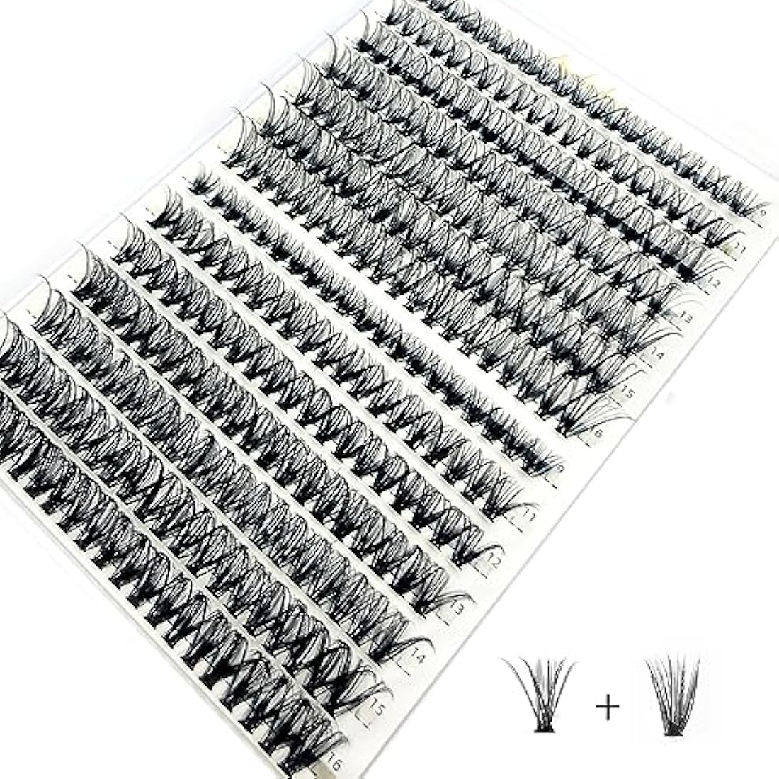 Bransfy False Eyelashes Clusters 280pcs DIY Eyelash Extension D Curl Long Individual Lashes Mixed Faux Mink Lash Clusters Extensions(30D+40D-0.07D 9-16mm)