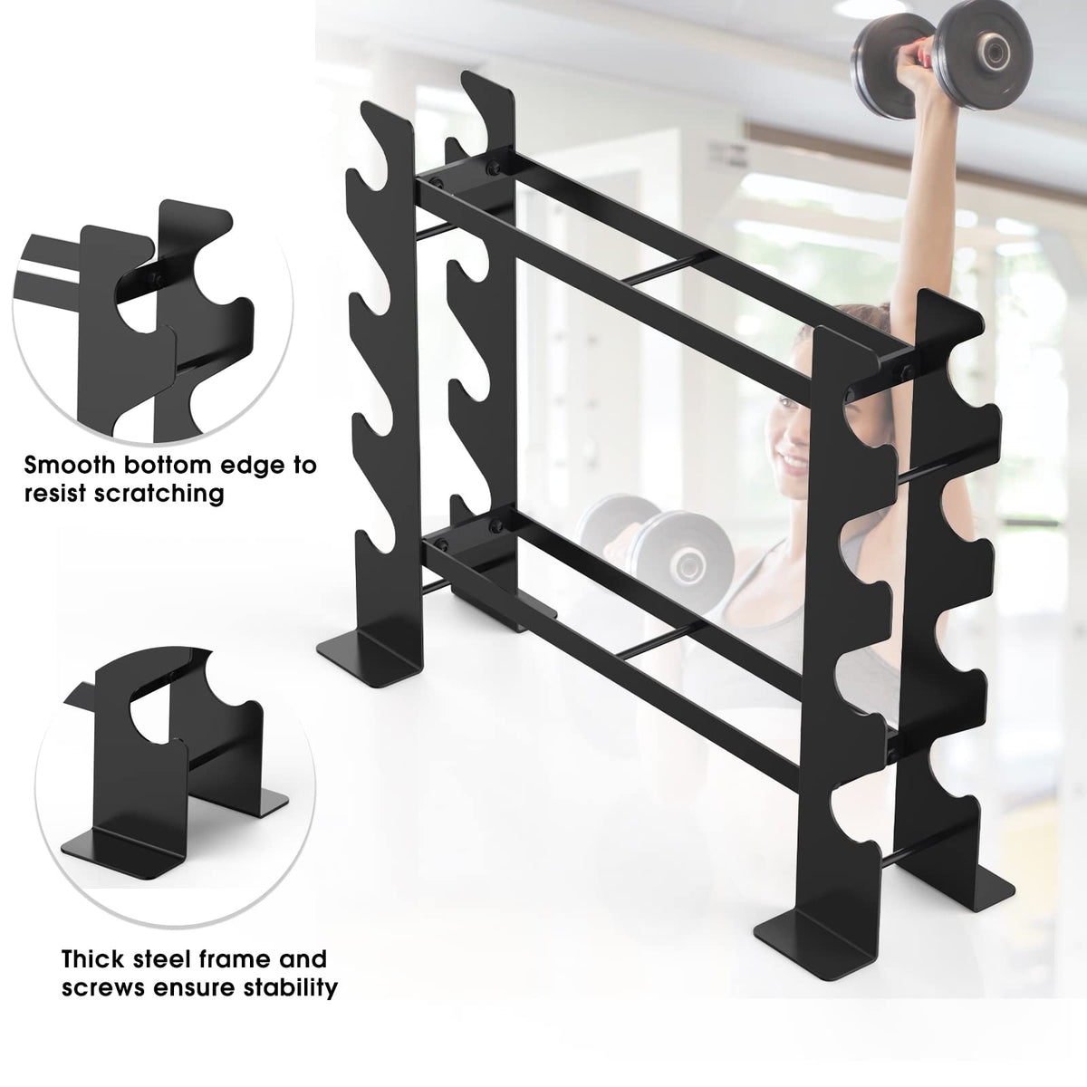 WINNOW Dumbbell Rack Home Gym Weight Rack Dumbbell Storage Rack Multi-layer Weights Holder