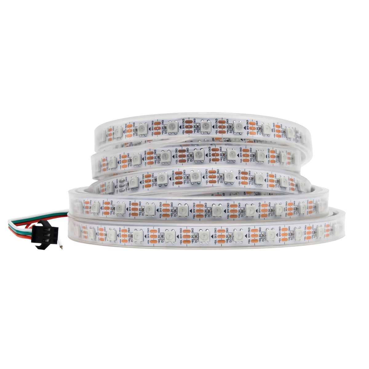 icever WS2812B Flexible LED Lights for PC 16.4FT RGB 5050SMD, Individually Addressable Pixels, PCB Black Foldable, Dream Color for Addressable LED