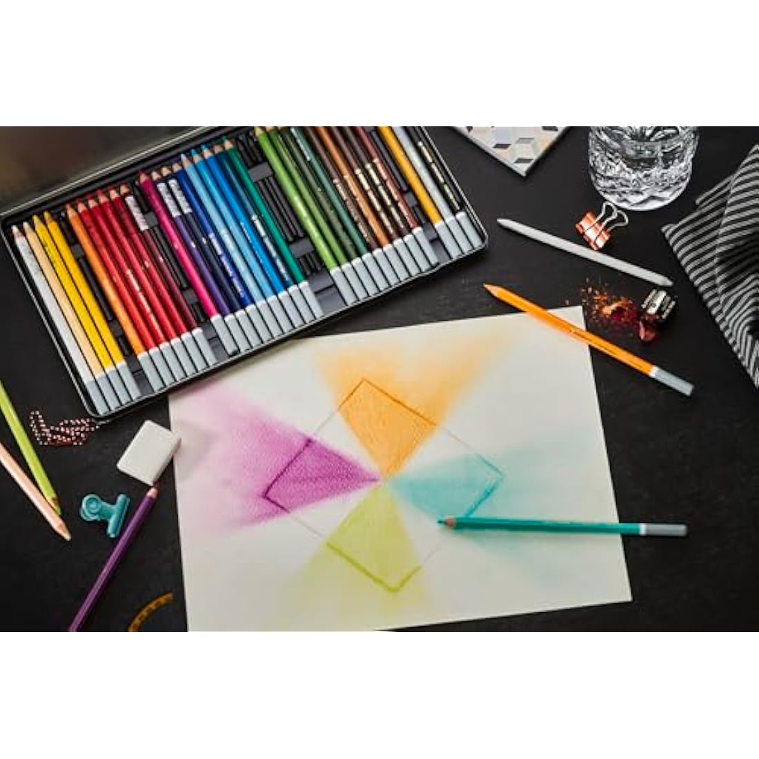 STABILO CarbOthello - Chalk-Pastel Pencil - ARTY+ - Tin of 36 - Assorted Colours