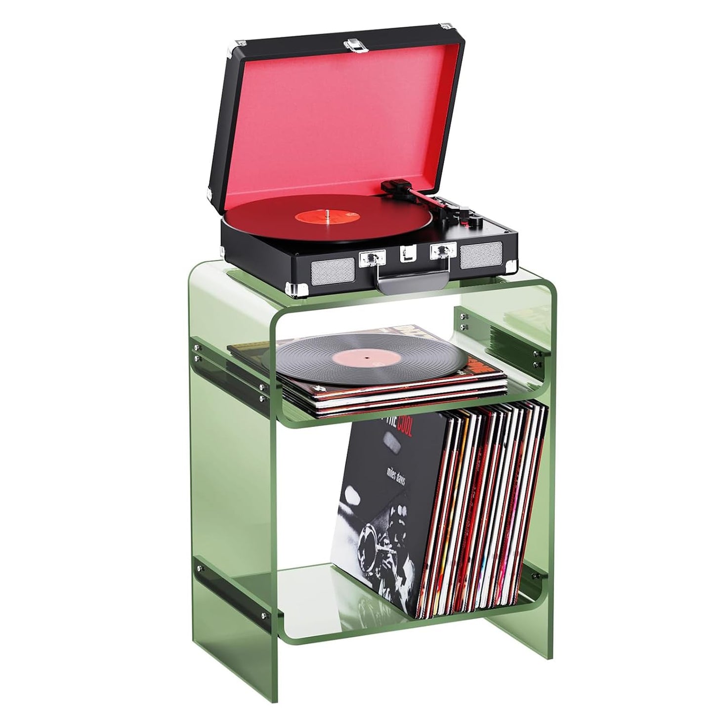 solaround Acrylic Side Table, 45 x 30 x 58 cm, Green