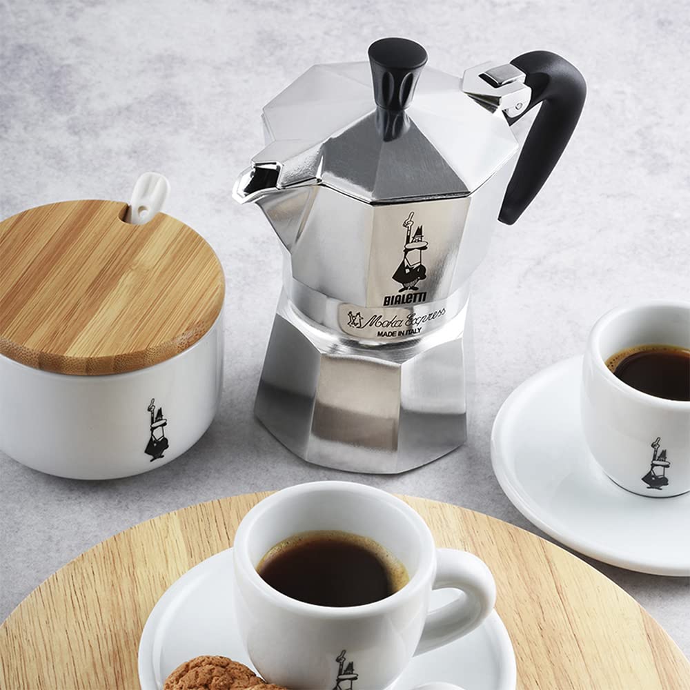 Bialetti Moka Express Aluminium Stovetop Coffee Maker 130 ml(3 Cup)