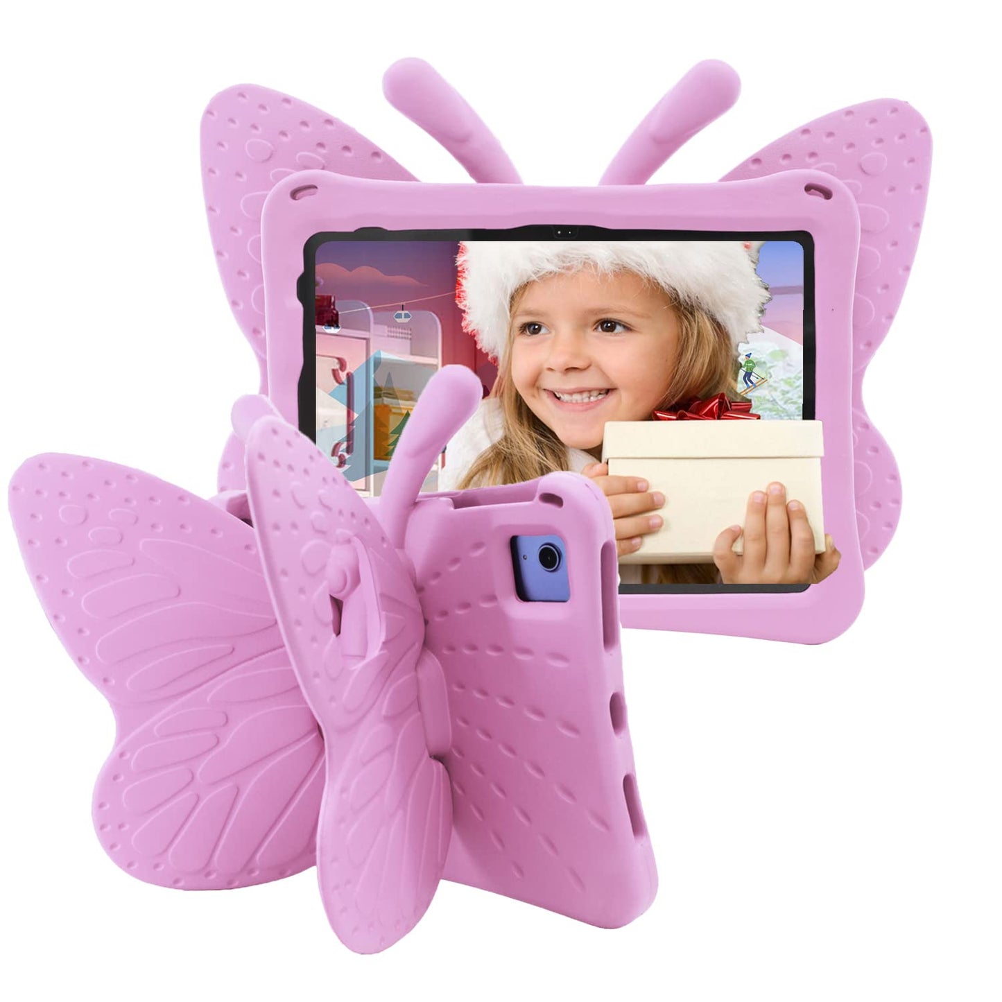 Tading Kids Case for iPad (A16) 11th Generation 11 Inch 2025/iPad 10th Generation 10.9 Inch 2022, Cute Butterfly Children Friendly Soft EVA Foam