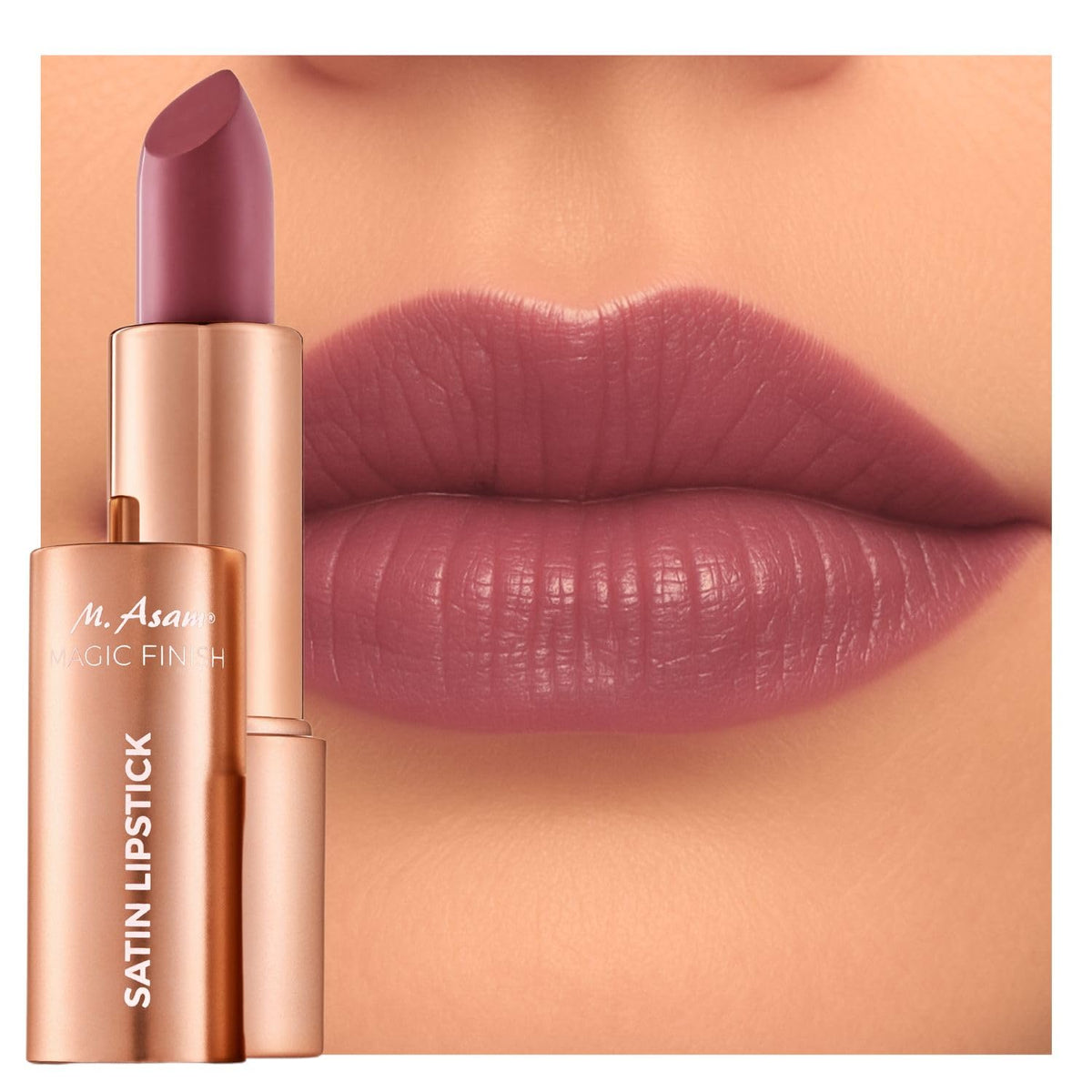 M. Asam Magic Finish Satin Lipstick In A Romantic Rosewood Shade (4g), Long-lasting, Silky Matte Finish Without Drying Out, Creamy Texture Nourishes