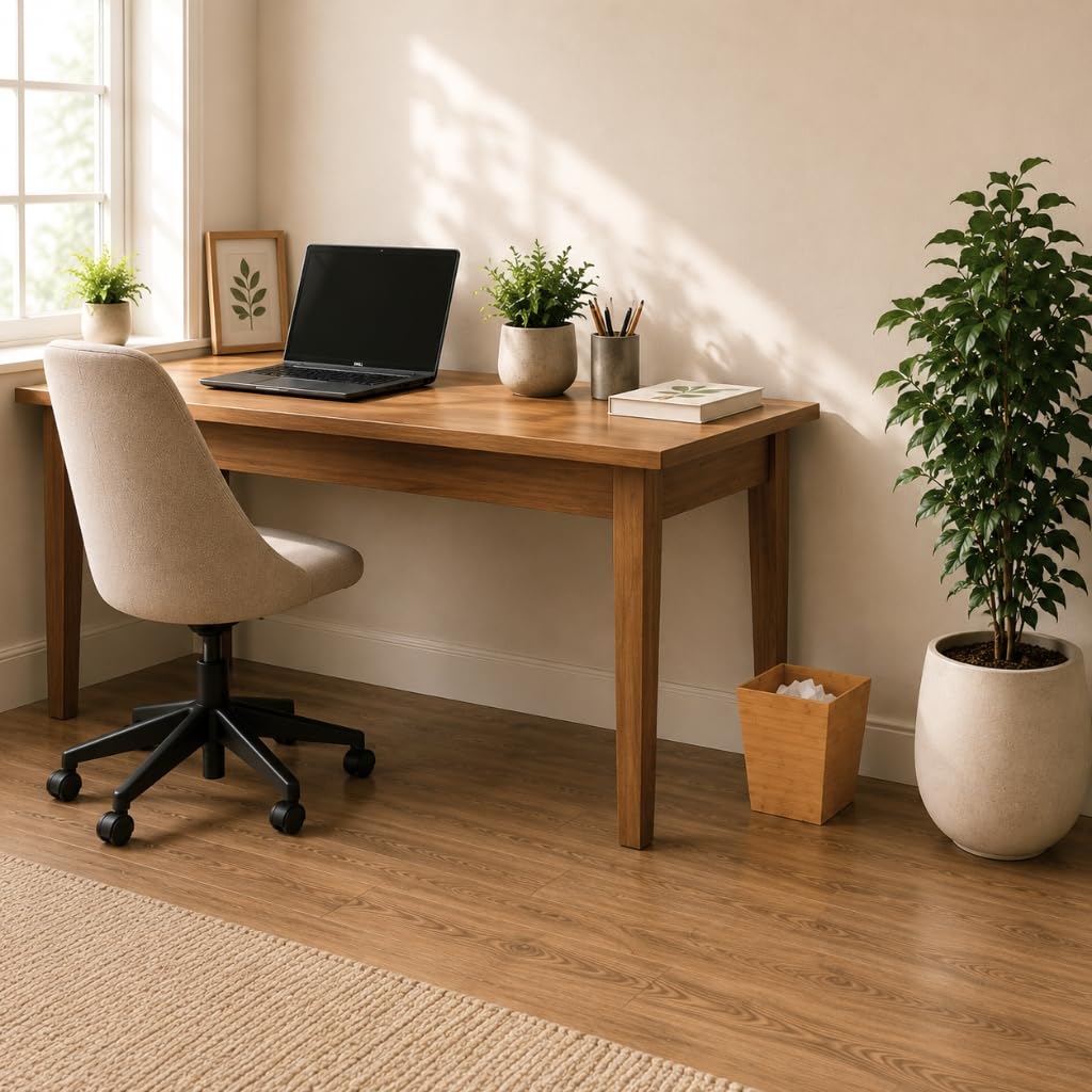 woodluv Trash Can Waste Bin Paper Bin, Wastebasket Wooden Rubbish Trash Can for Home or Office